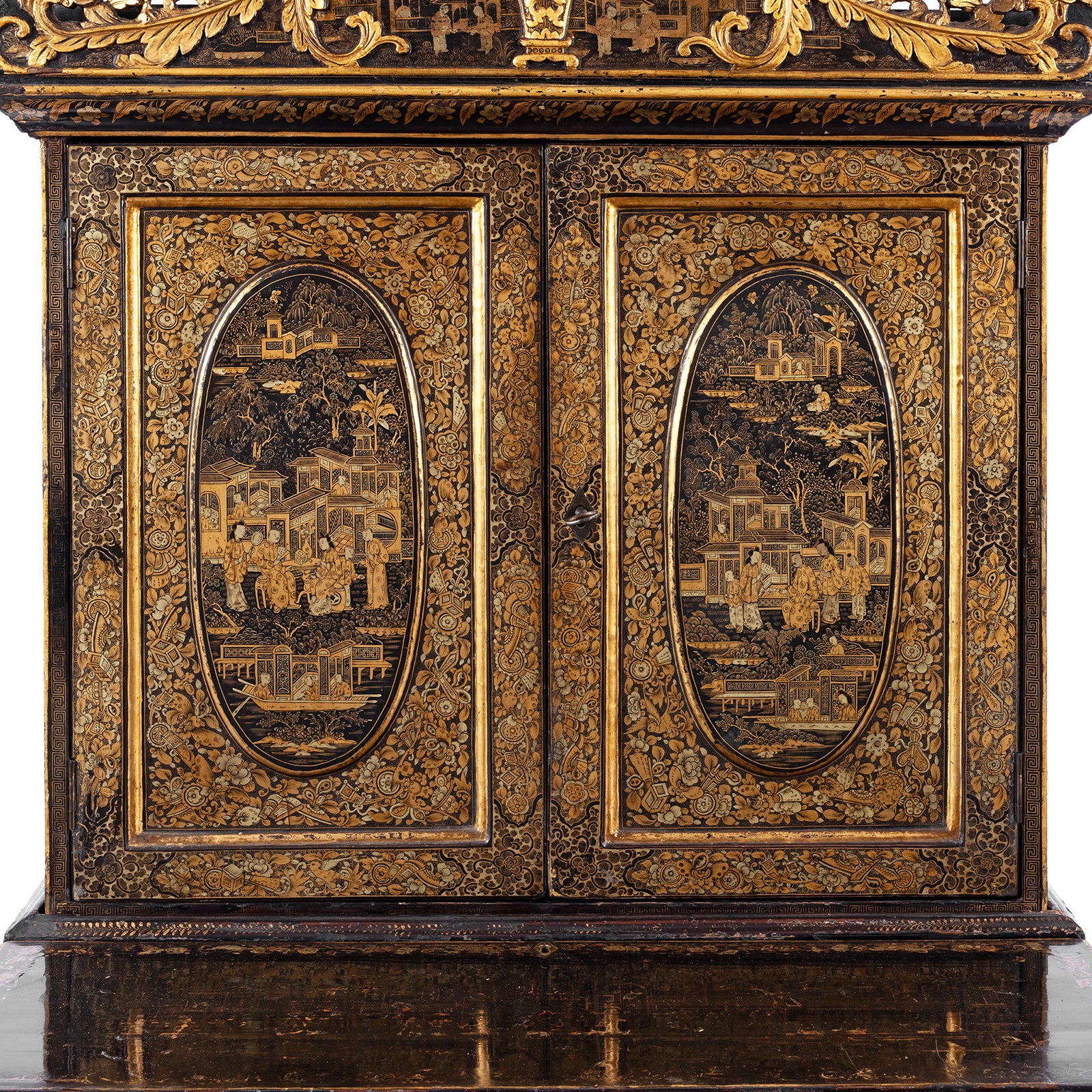 Lacquered Canton Export Bonheur De Jour Cabinet - Ca 1830 - Image 2