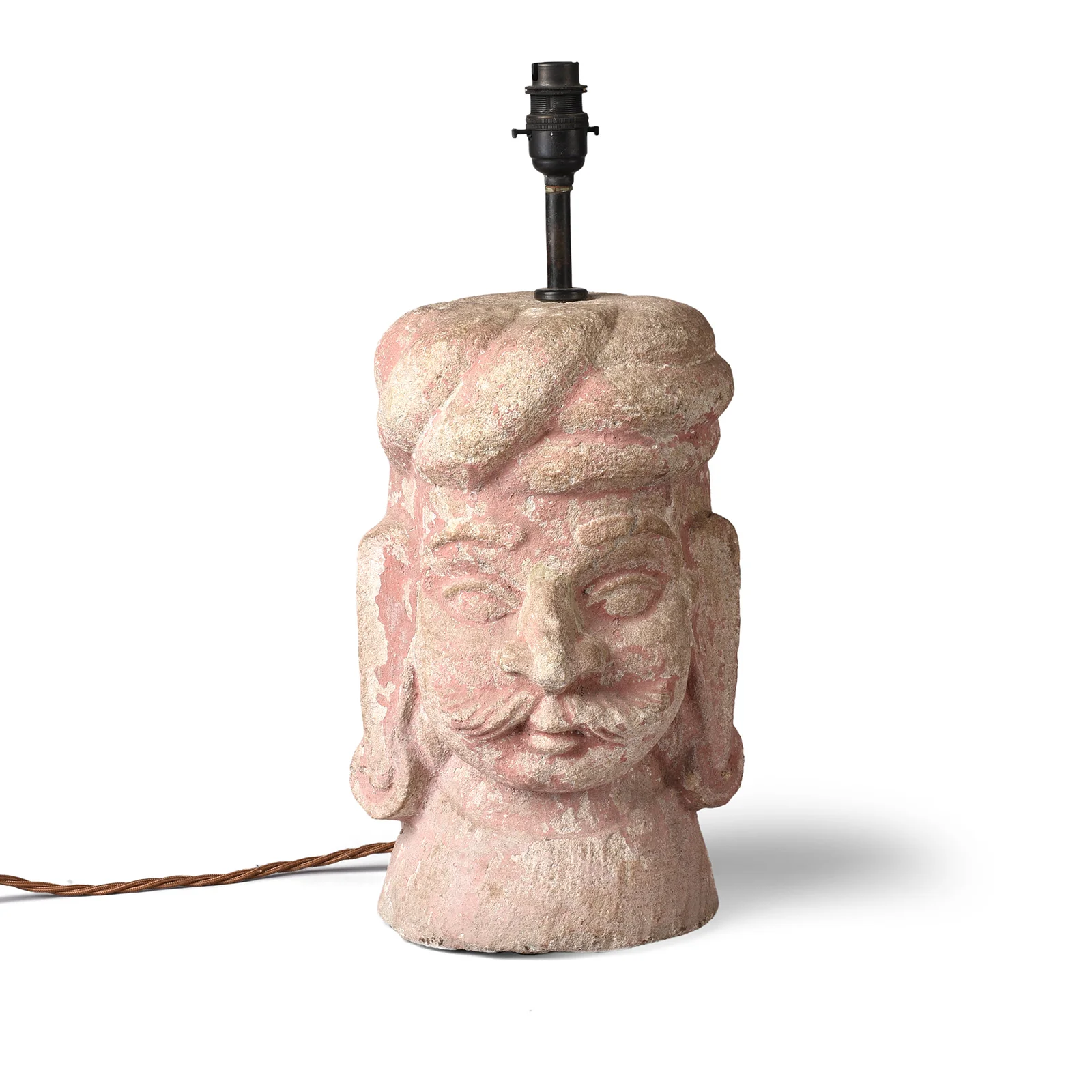 Rajasthani Stone Head Table Lamp - Image 2