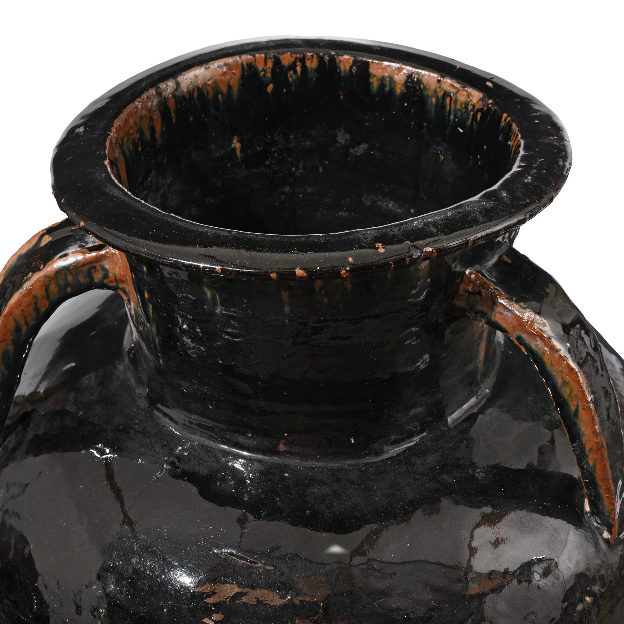 Large Black Glazed Stoneware Wine Jar - 19th Century - Image 3