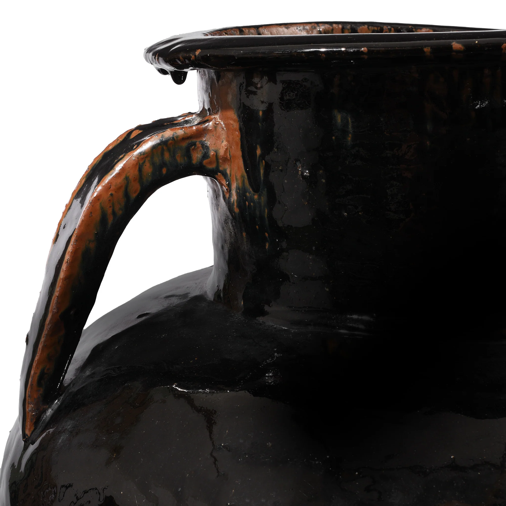 Large Black Glazed Stoneware Wine Jar - 19th Century - Image 6
