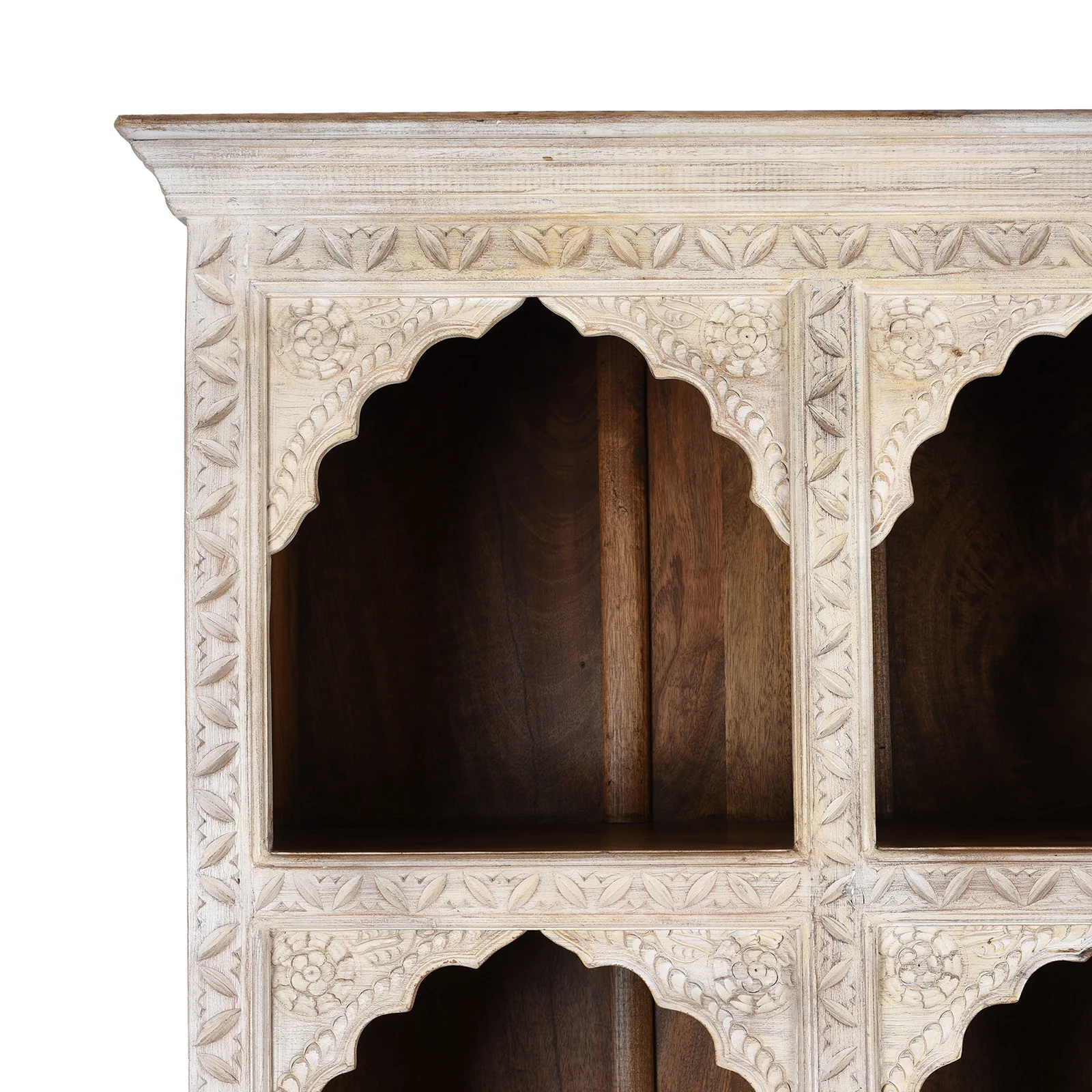 Limed Mango Wood Display Shelf - Image 3
