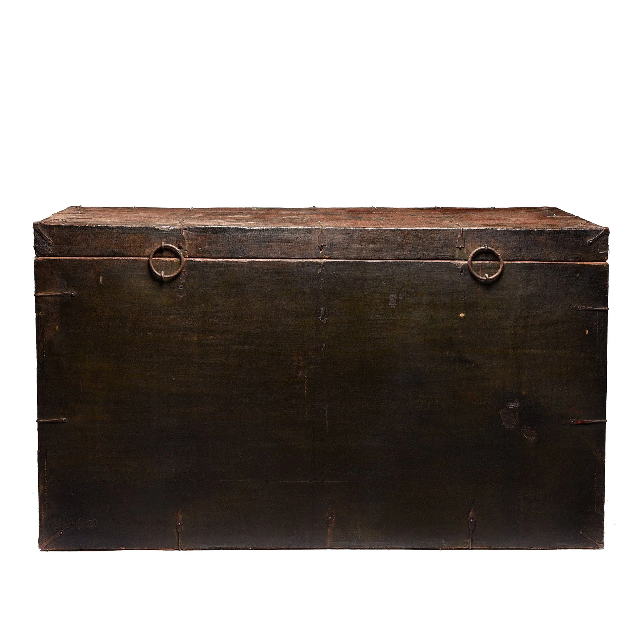 Large Painted Tibetan Dragon Storage Chest - 18thC - Image 5