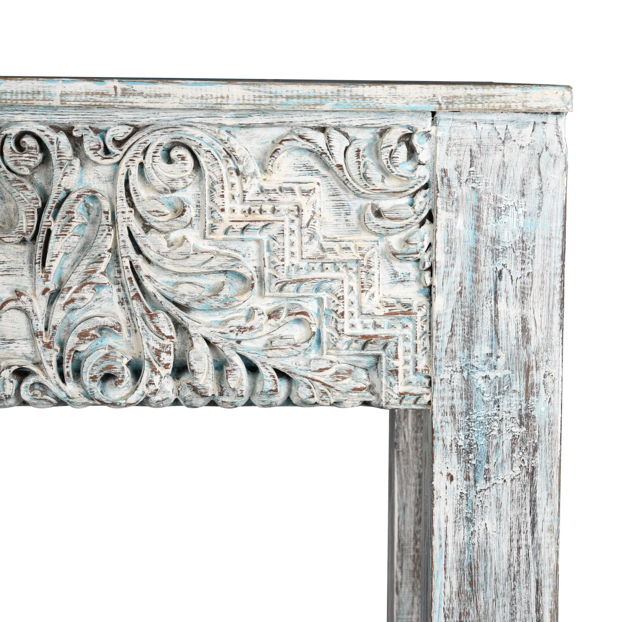 Painted Indian Reclaimed Wood Console Table - Image 2