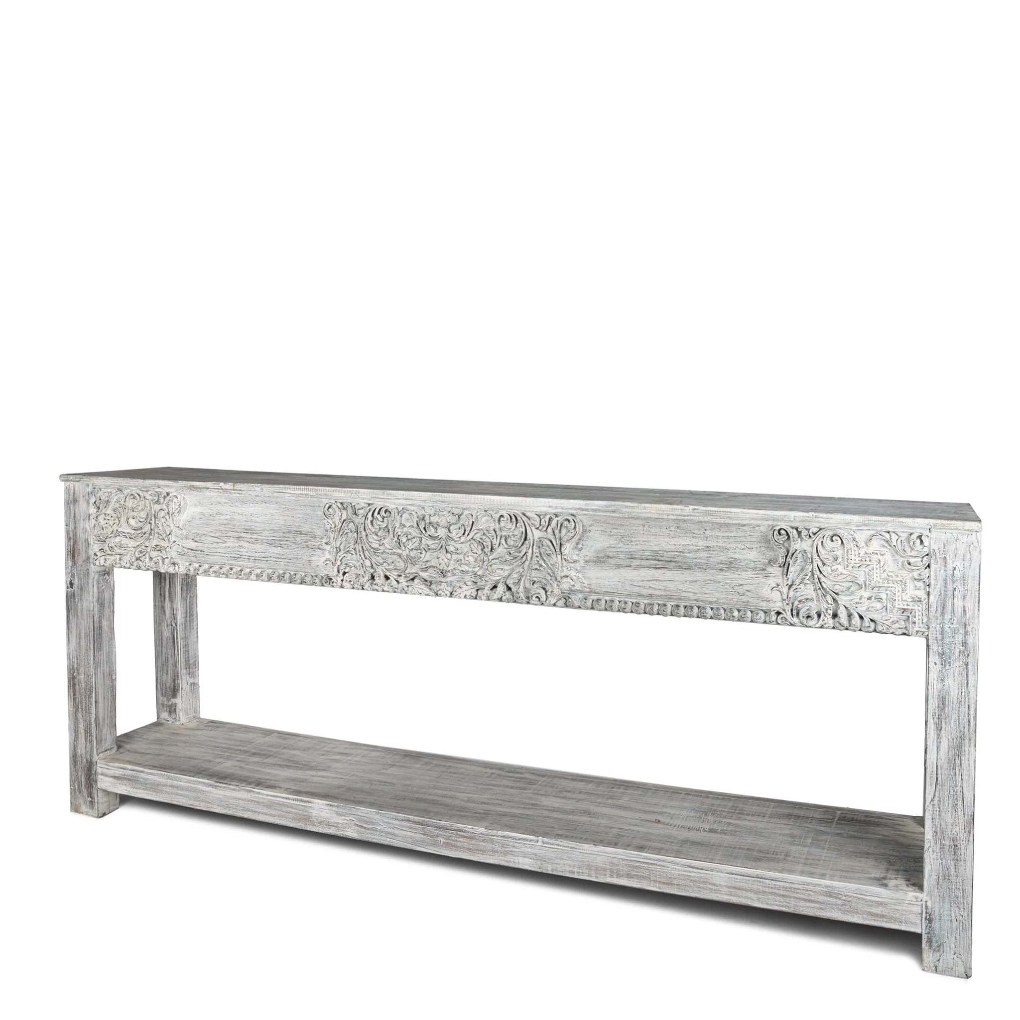 Painted Indian Reclaimed Wood Console Table - Image 3