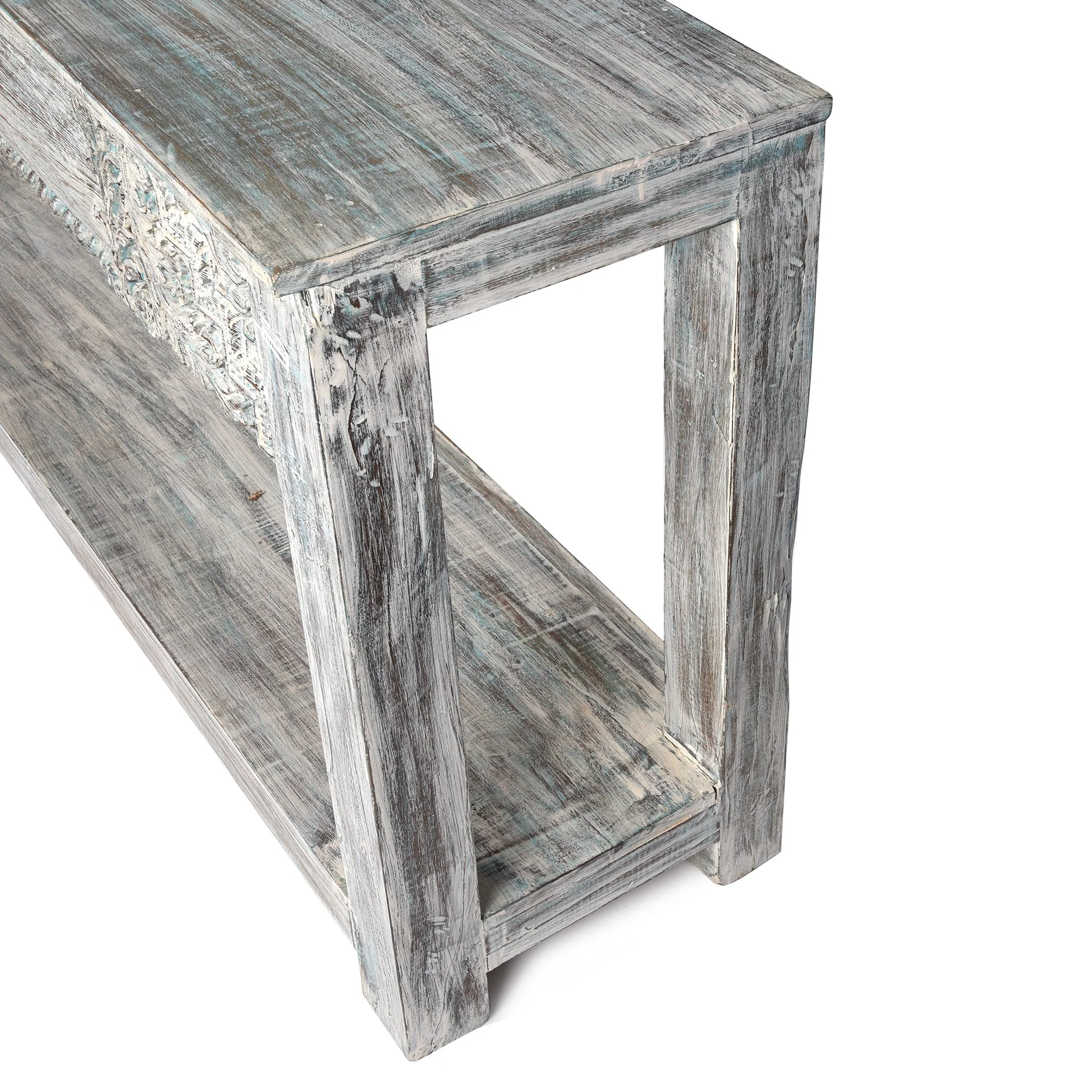 Painted Indian Reclaimed Wood Console Table - Image 4