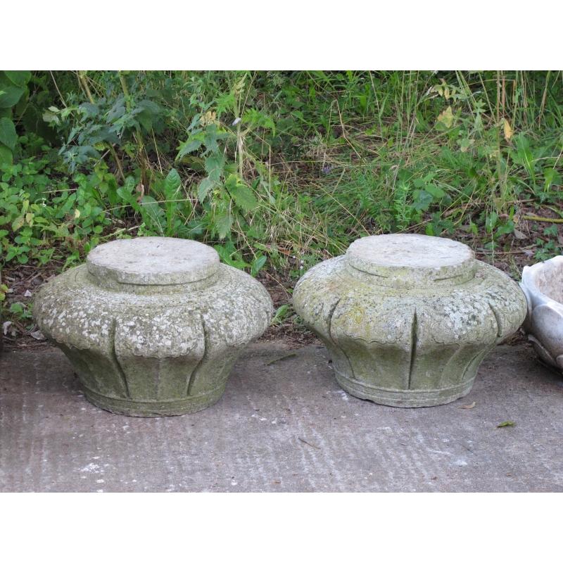 Pair of Stone Pillar Bases from China - Image 2