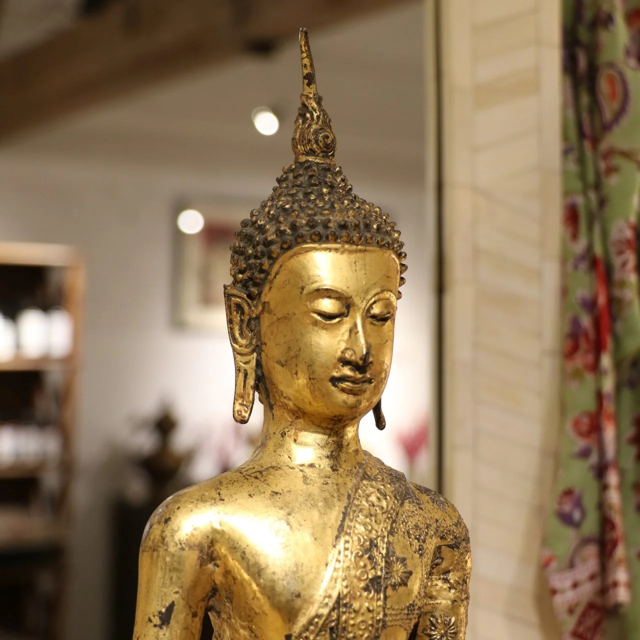 Gilt Thai Standing Buddha - Early 20thC - Image 3