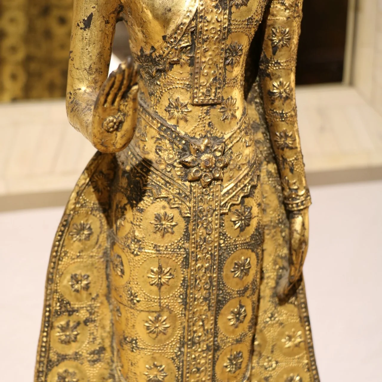 Gilt Thai Standing Buddha - Early 20thC - Image 4