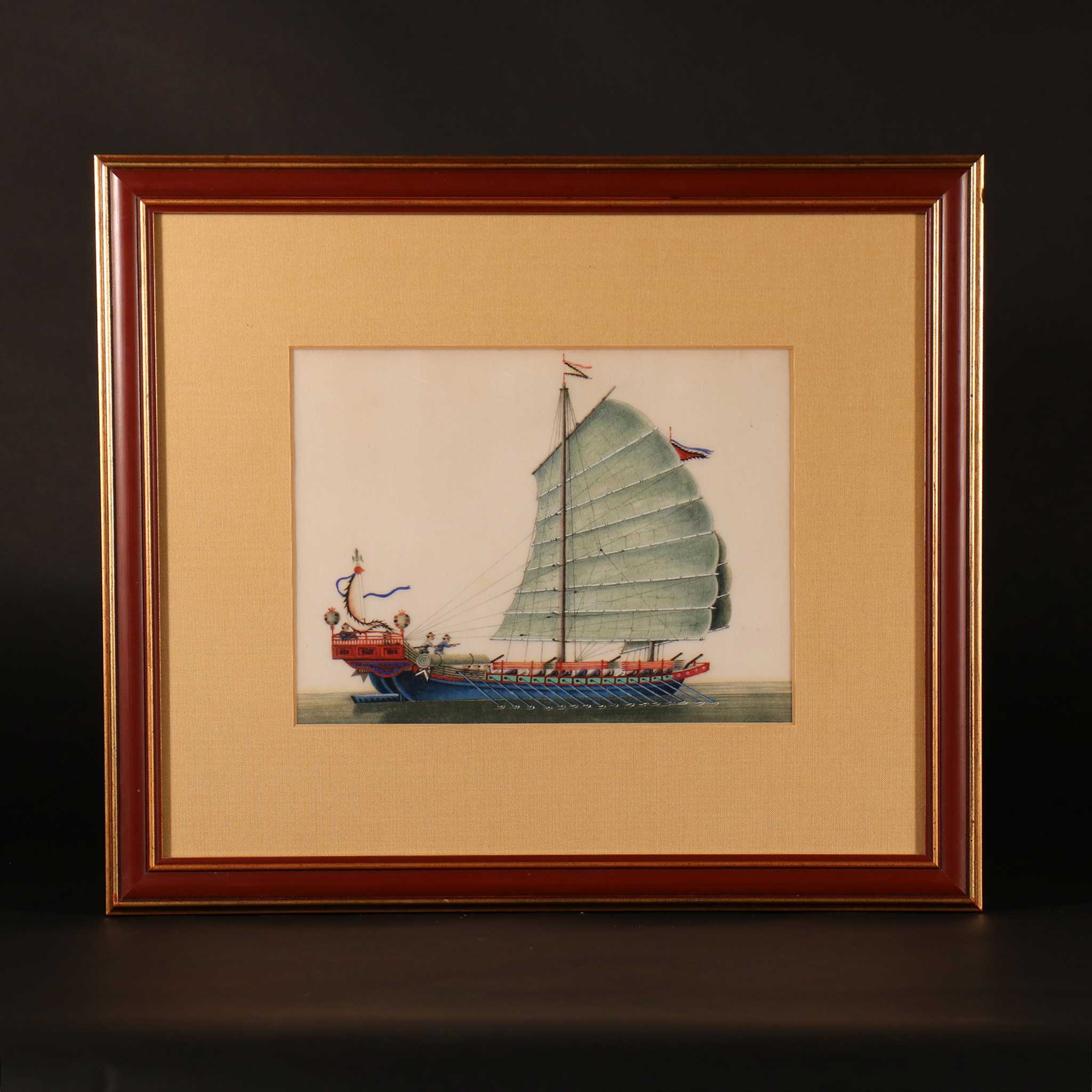 Chinese Pith Painting with Frame - Late 19thC - Image 2