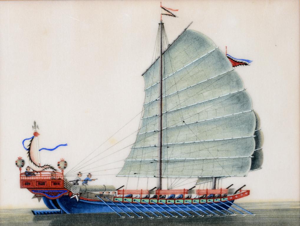Chinese Pith Painting with Frame - Late 19thC - Image 3