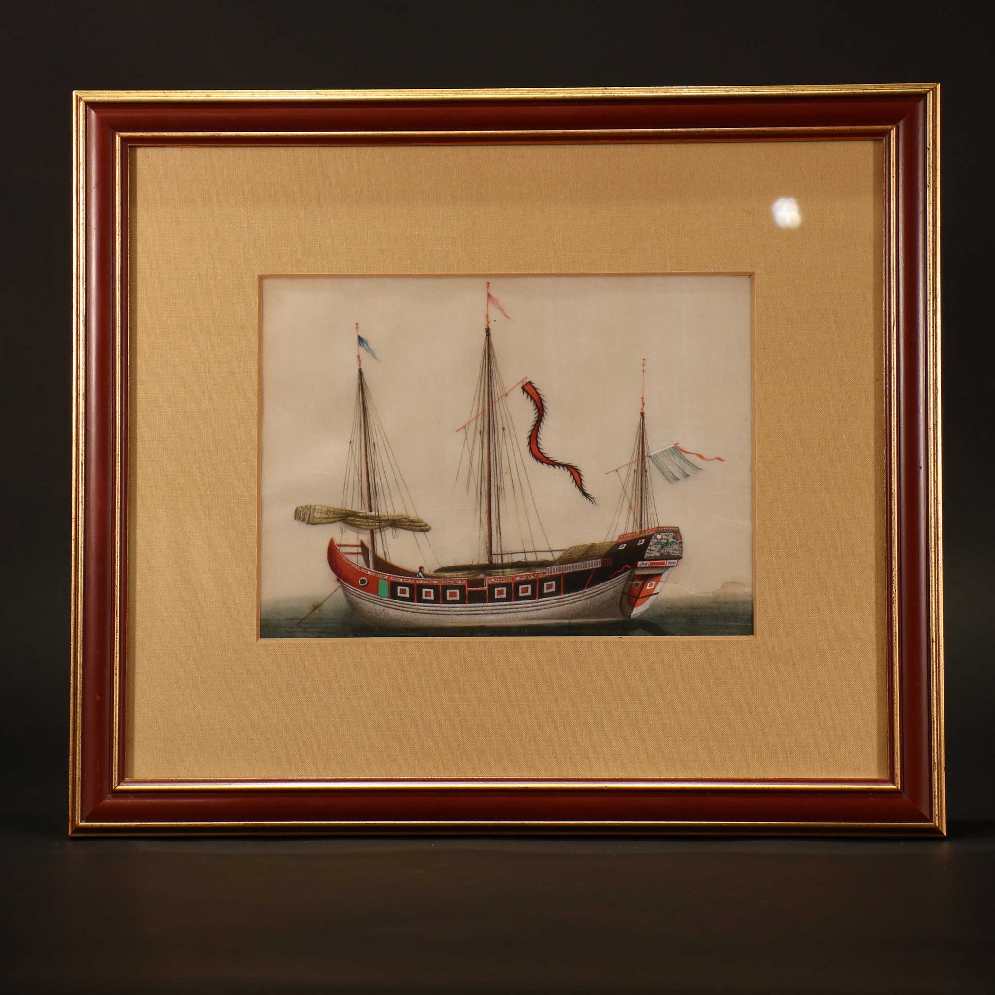 Framed Chinese Watercolour - Late 19thC - Image 2