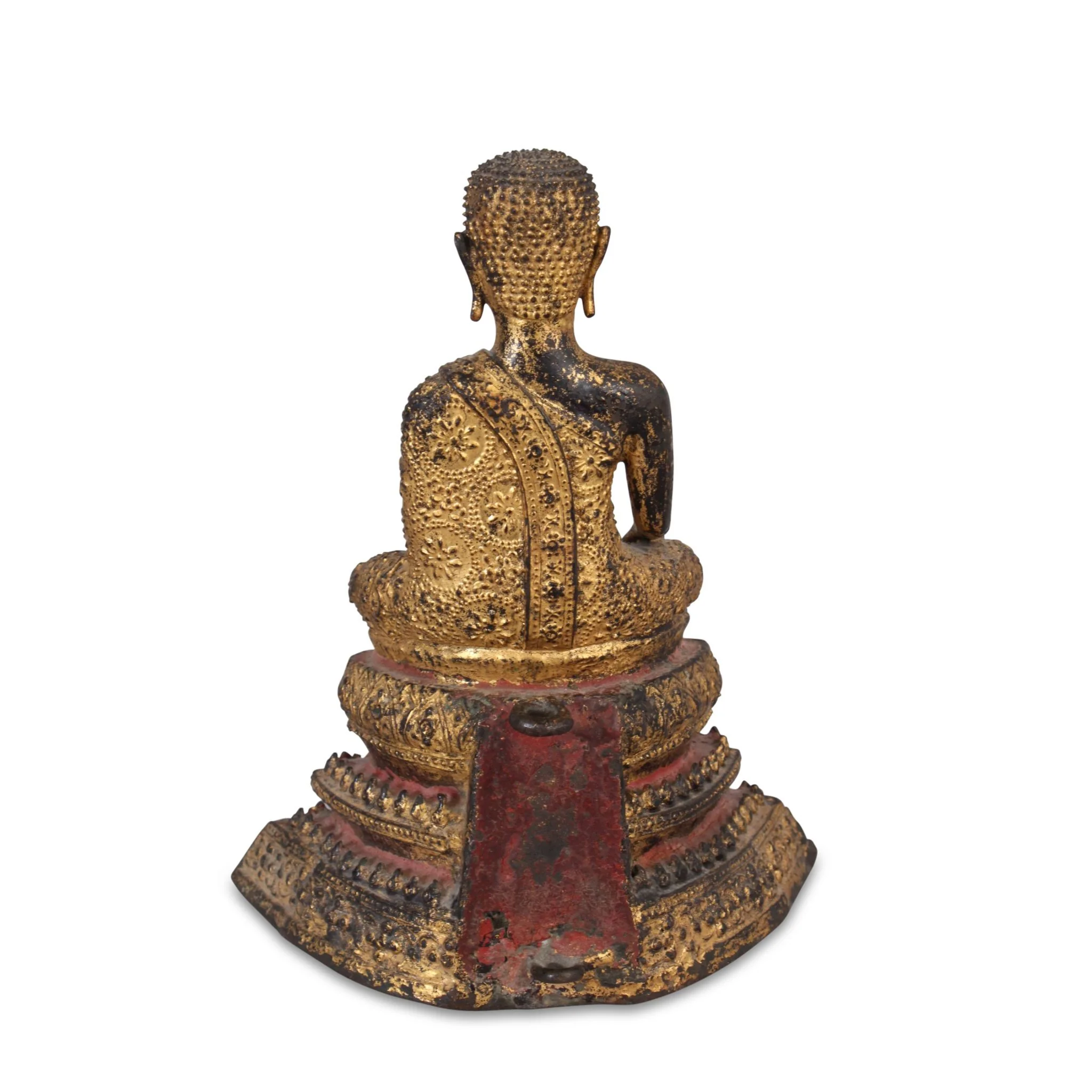 Thai Gilt Bronze Monk Statue - Ratnakosin Style - 19thC - Image 4