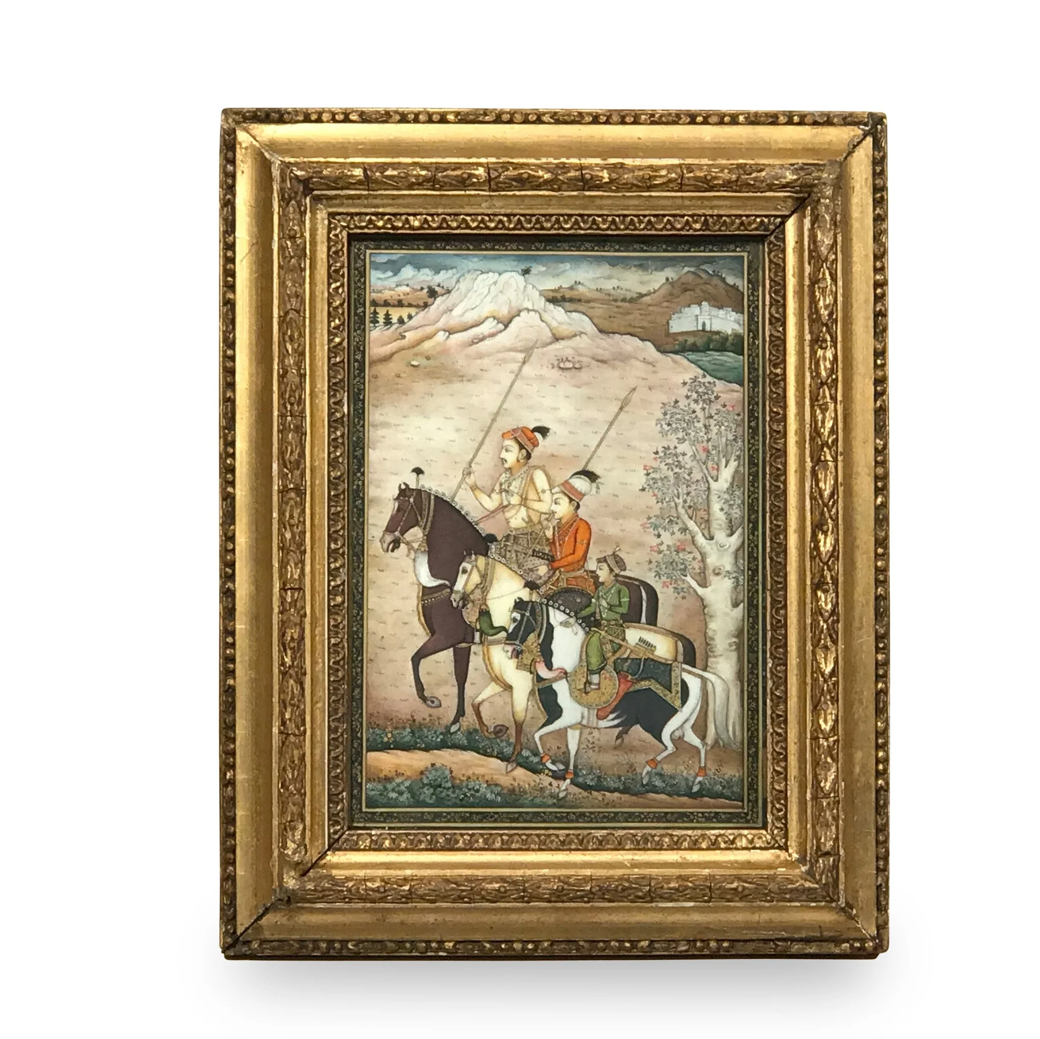 Gilt Framed Painting On Ivory From India - 19th Century