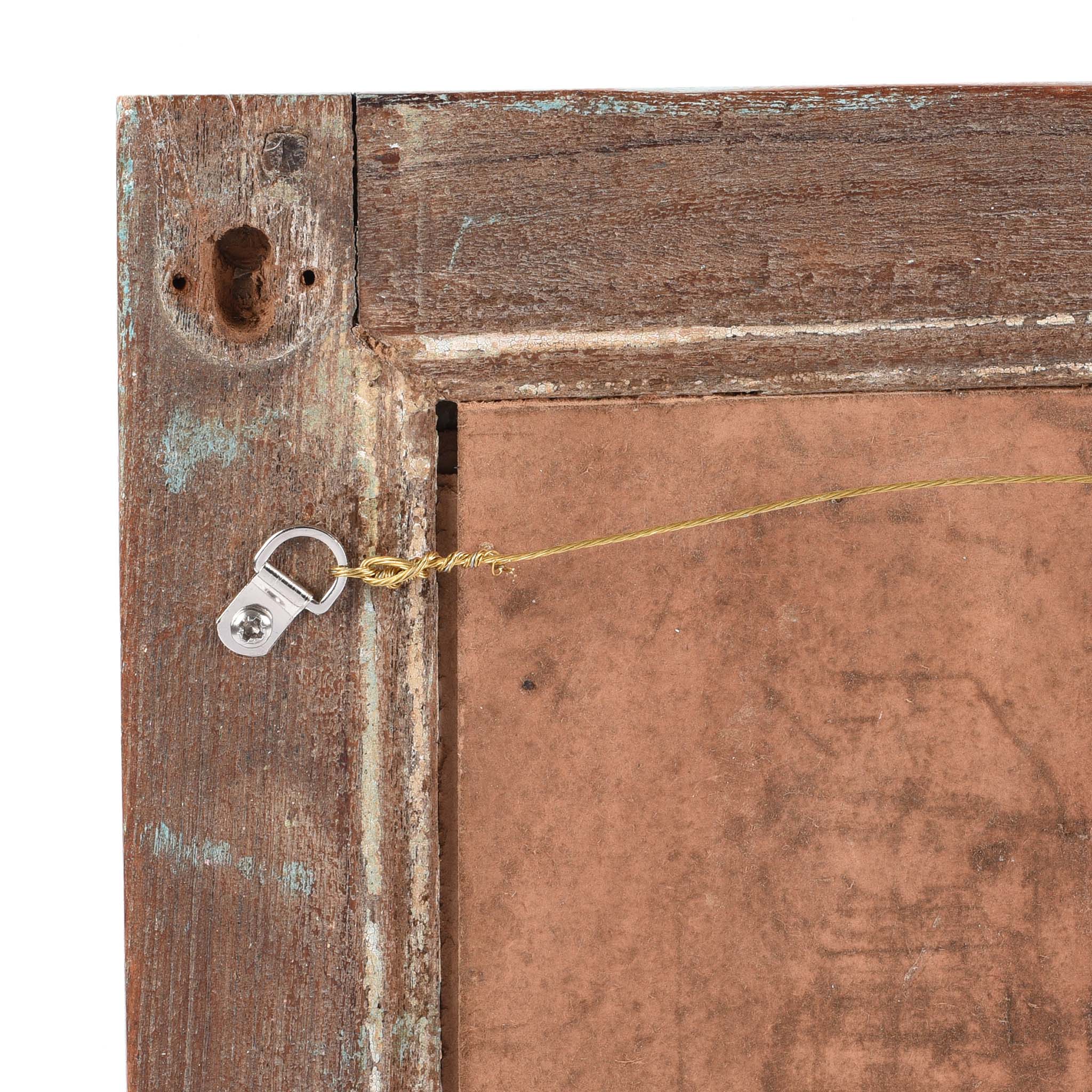 Mihrab Mirror Frame Made From An Old Teak Panel - Image 4