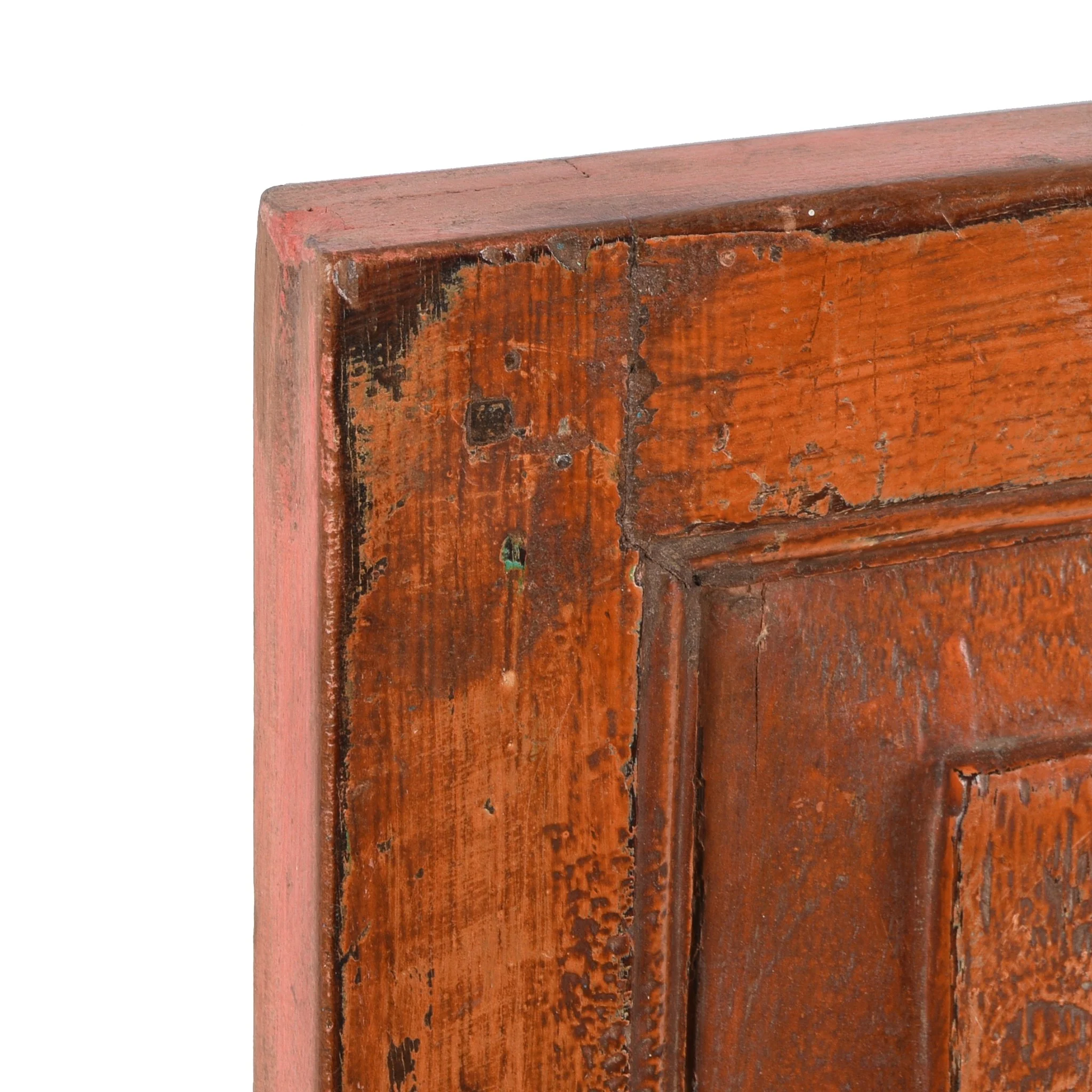 Distressed Painted Mihrab Mirror Frame - 19thC - Image 4