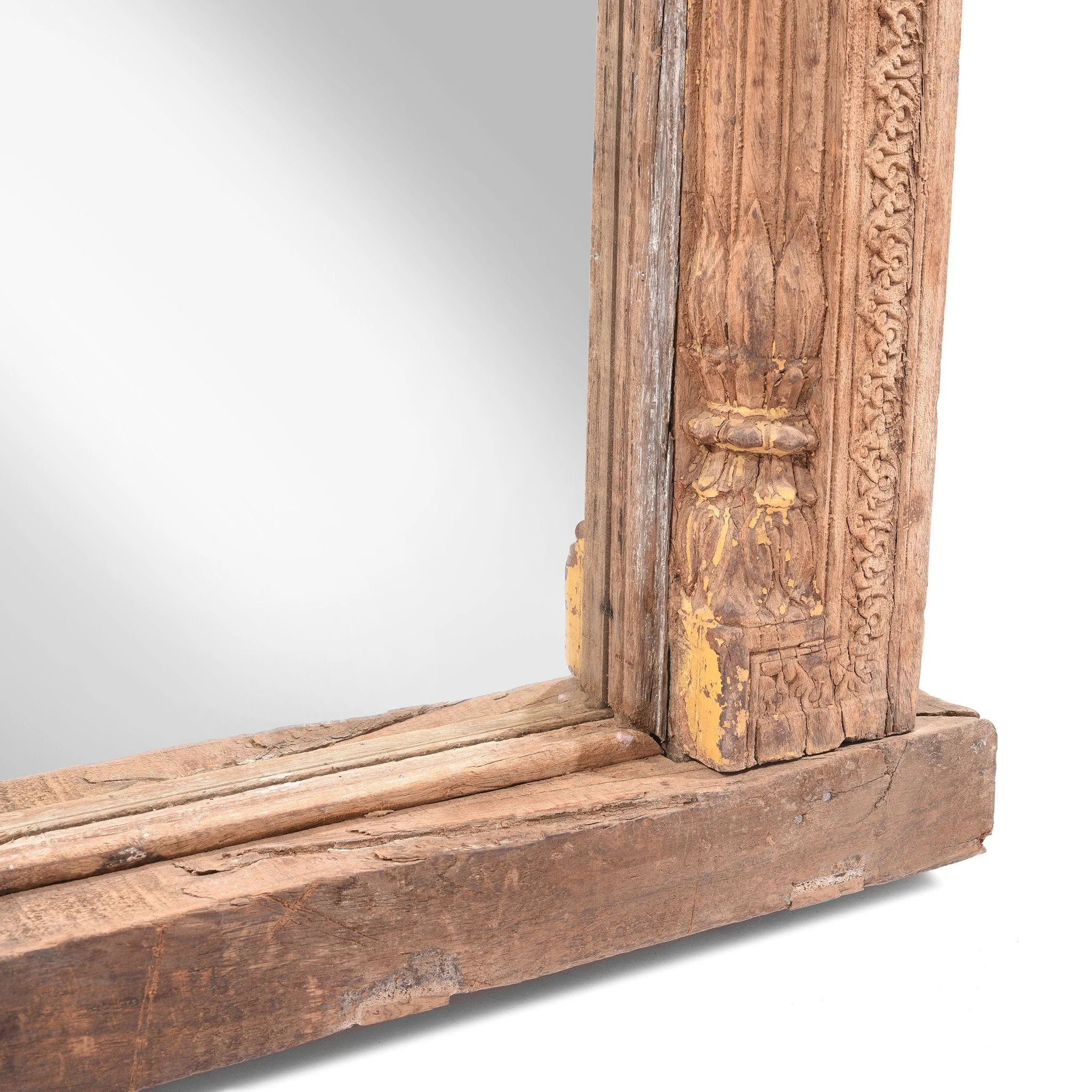 Carved Indian Mughal Window Shutter From Punjab - 18thC - Image 4
