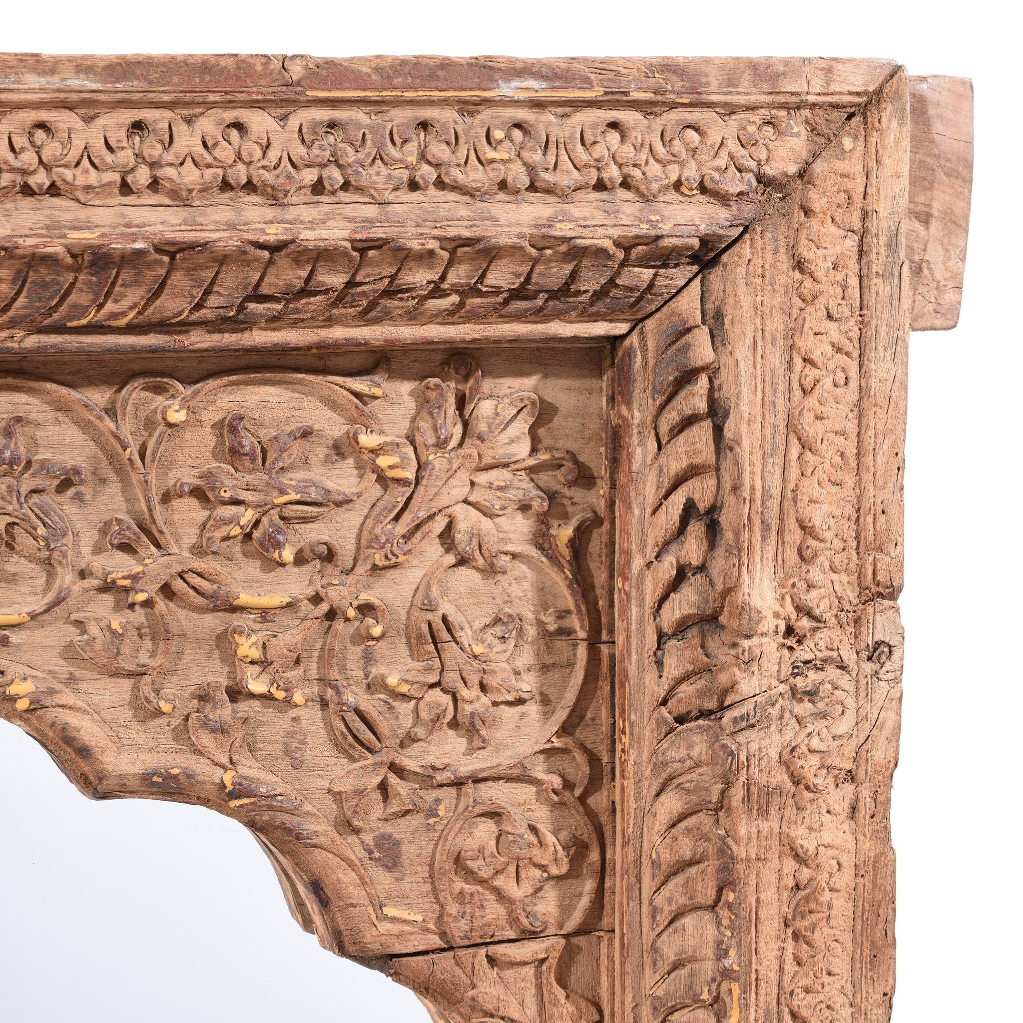 Carved Indian Mughal Window Shutter From Punjab - 18thC - Image 5