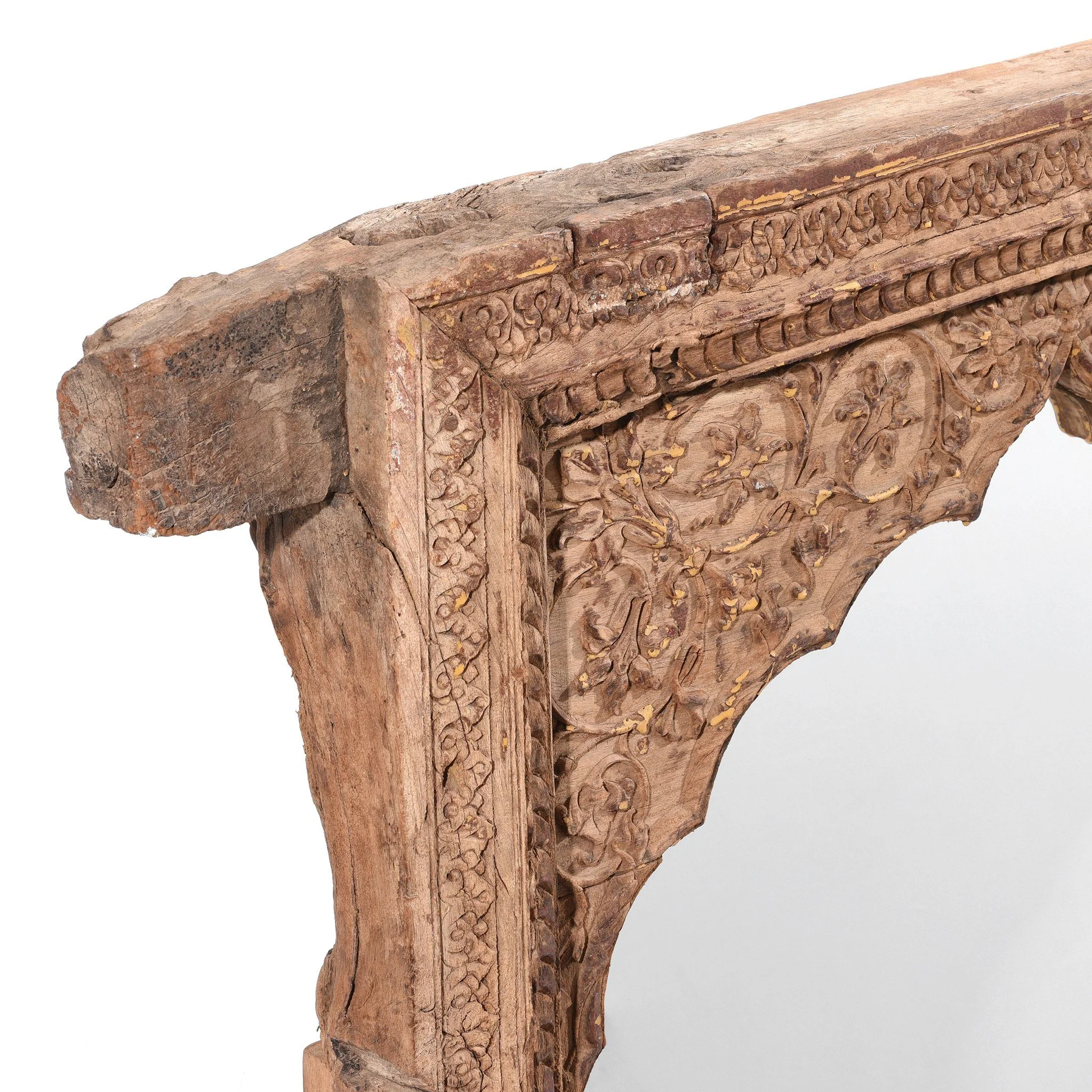 Carved Indian Mughal Window Shutter From Punjab - 18thC - Image 6