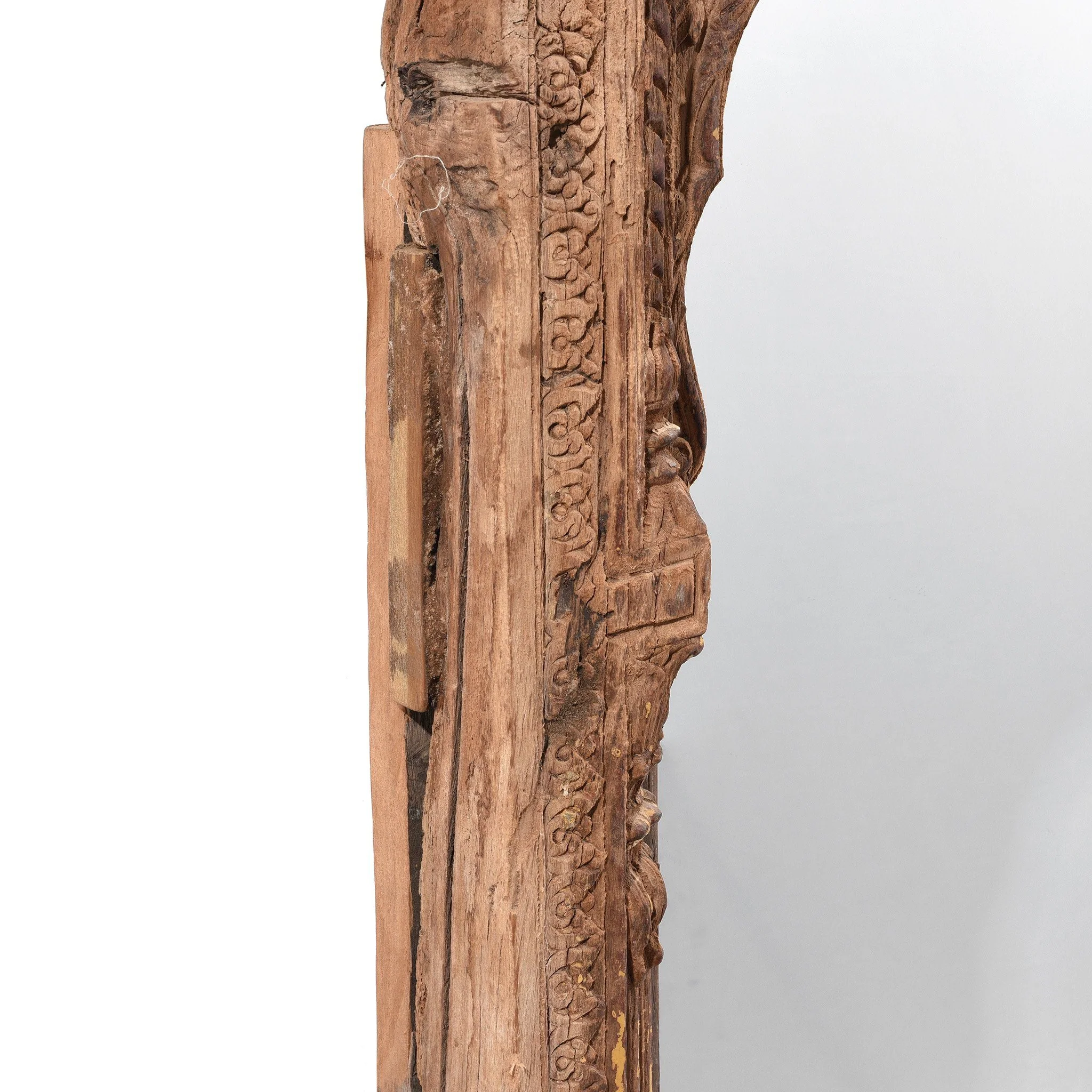 Carved Indian Mughal Window Shutter From Punjab - 18thC - Image 7