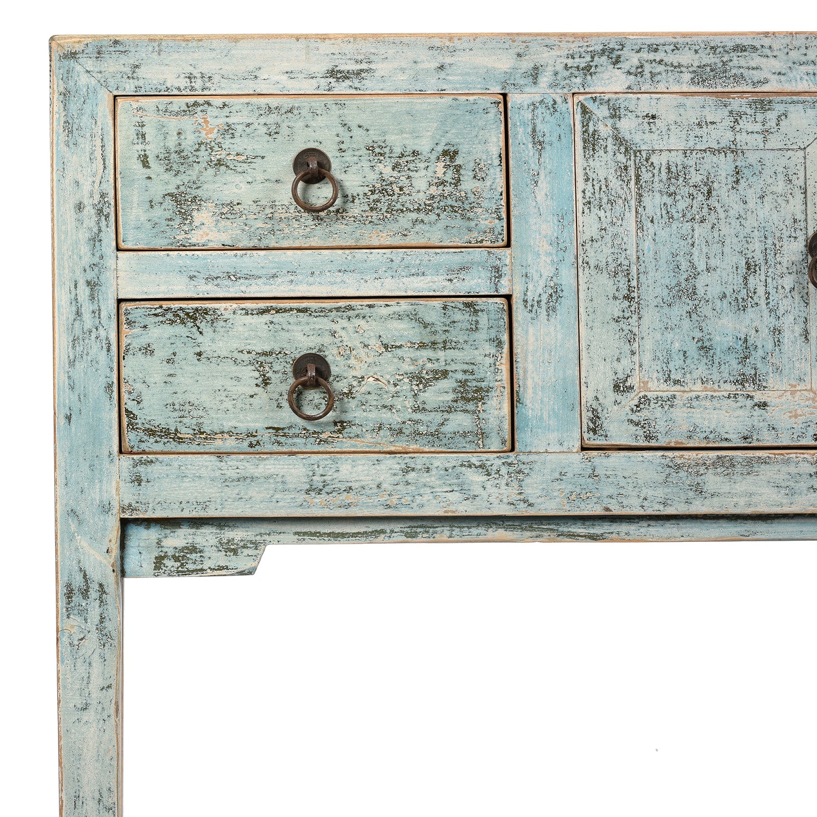 Blue Painted Shandong Style Ladies Console - Image 2
