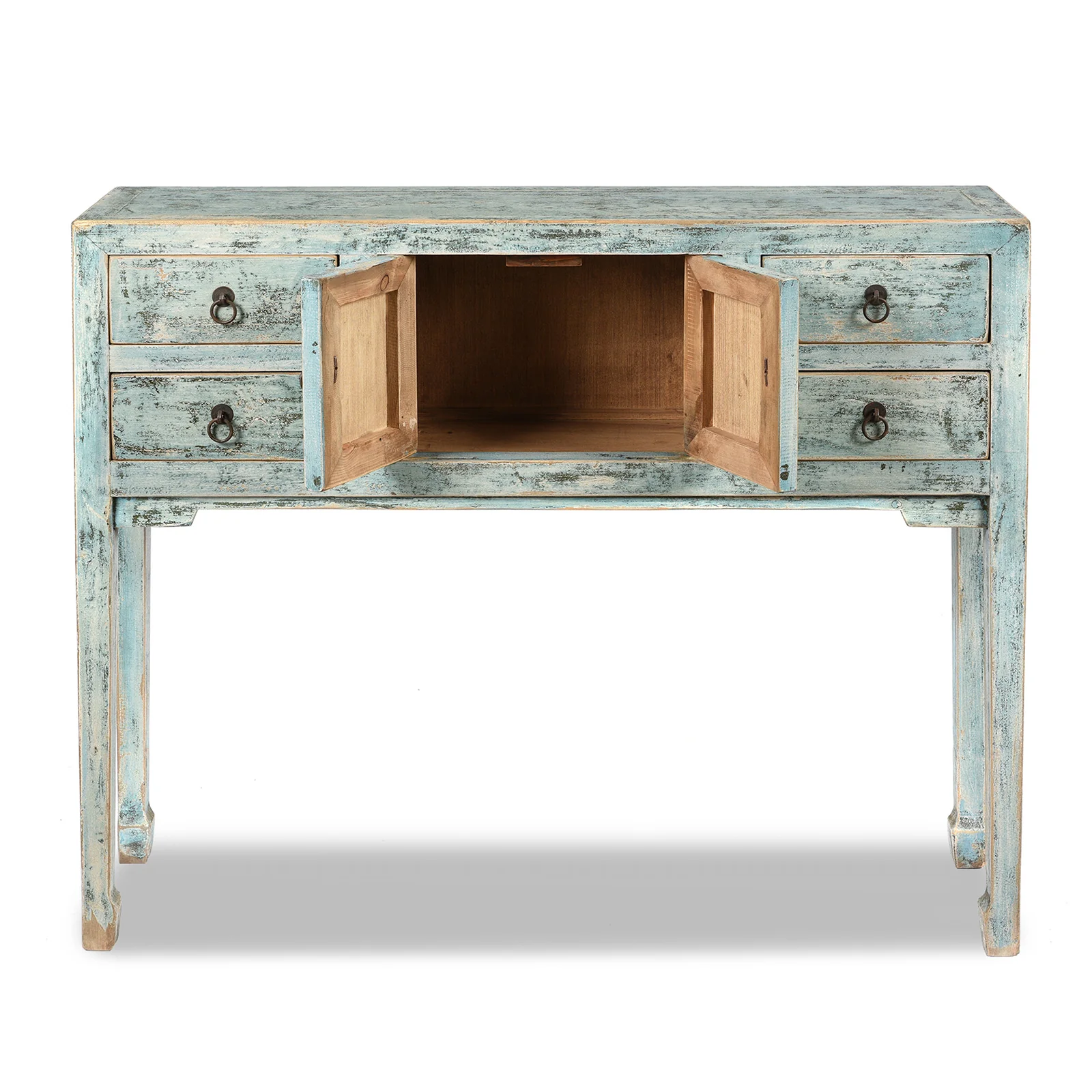 Blue Painted Shandong Style Ladies Console - Image 4