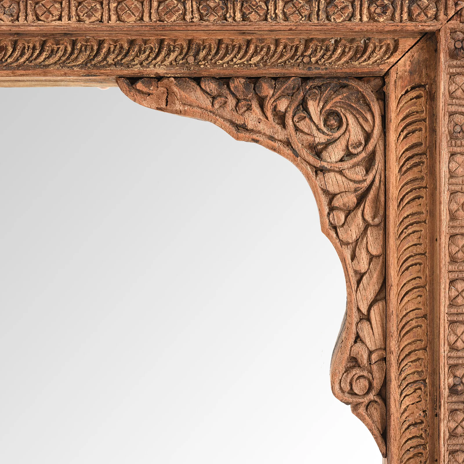 Mirror Made From An Old Shekhawati Window - 19th Century - Image 4