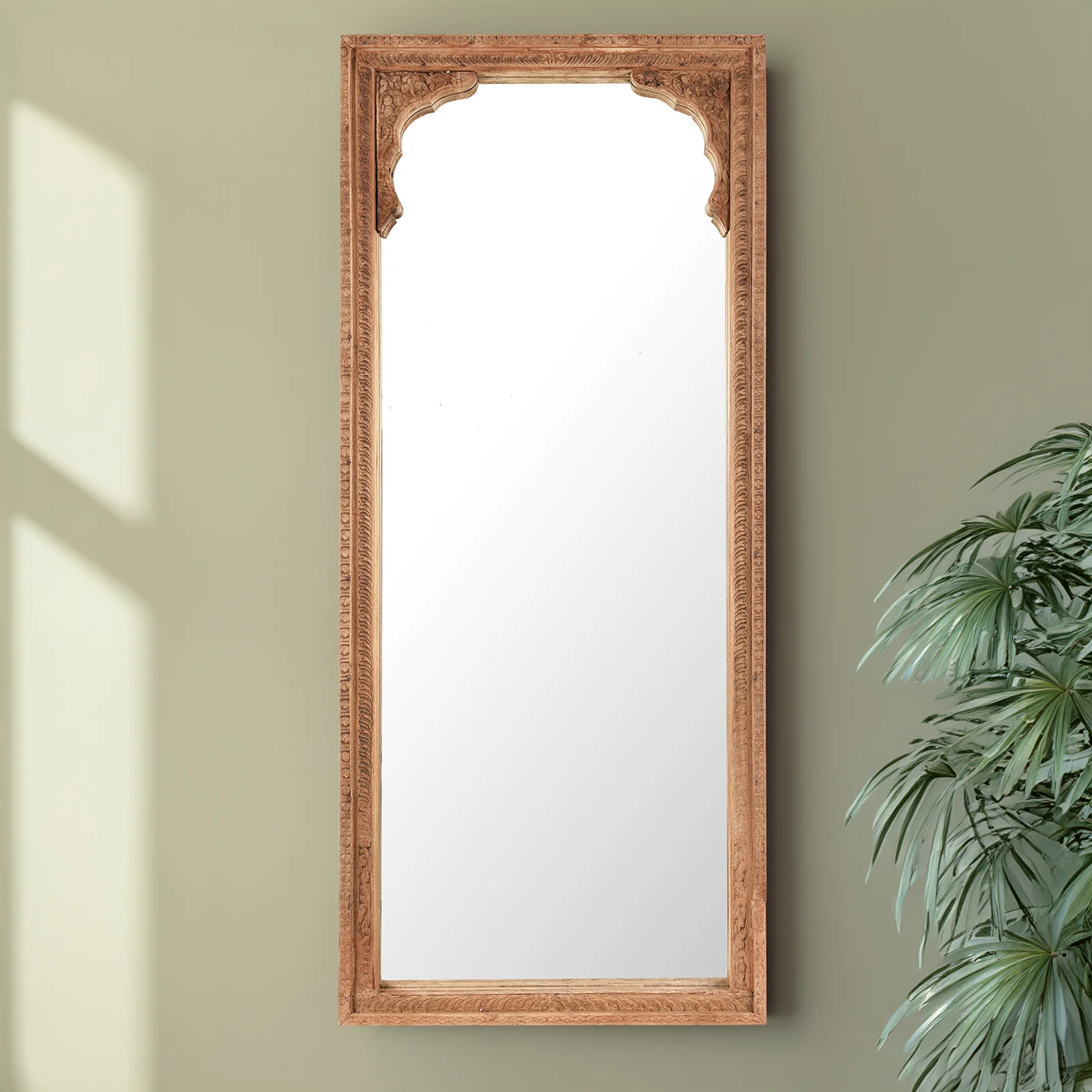 Mirror Made From An Old Shekhawati Window - 19th Century - Image 2
