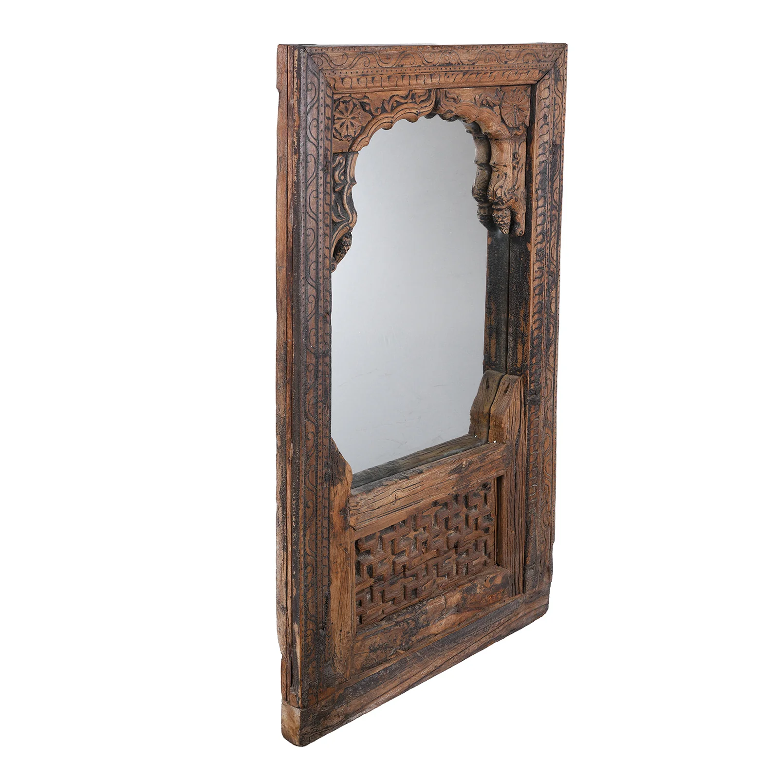 Mirror Made From An Old Teak Window - 19th Century - Image 3