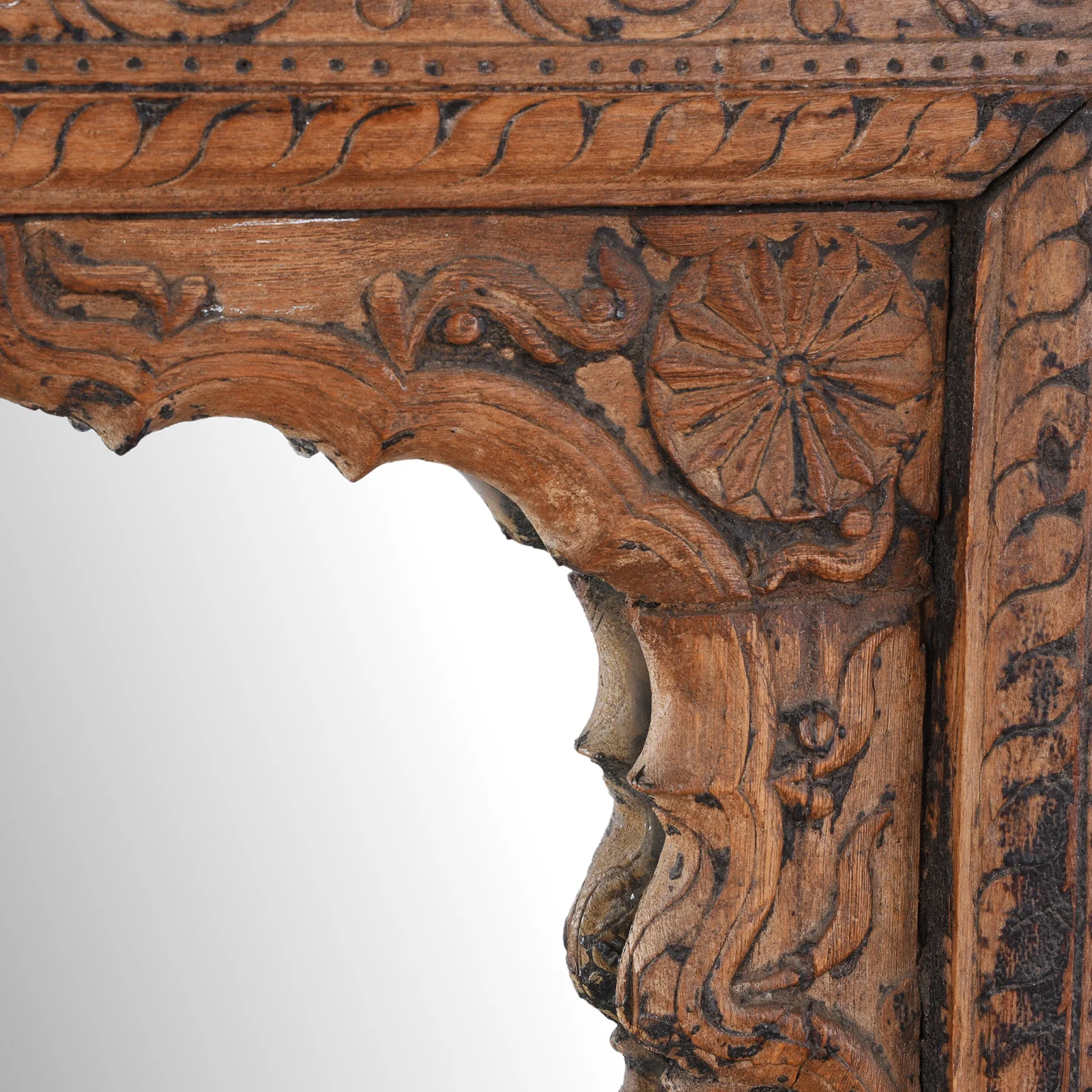 Mirror Made From An Old Teak Window - 19th Century - Image 4
