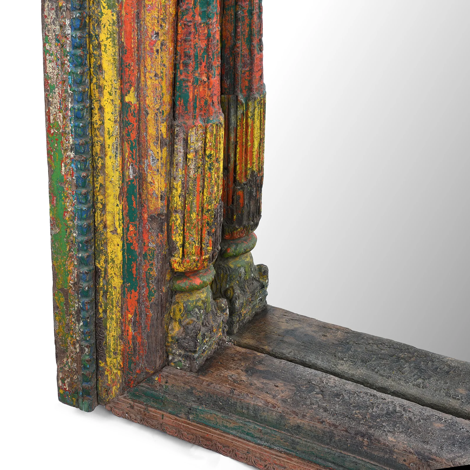 Painted Door Mirror From Andhra Pradesh - 19th Century - Image 6