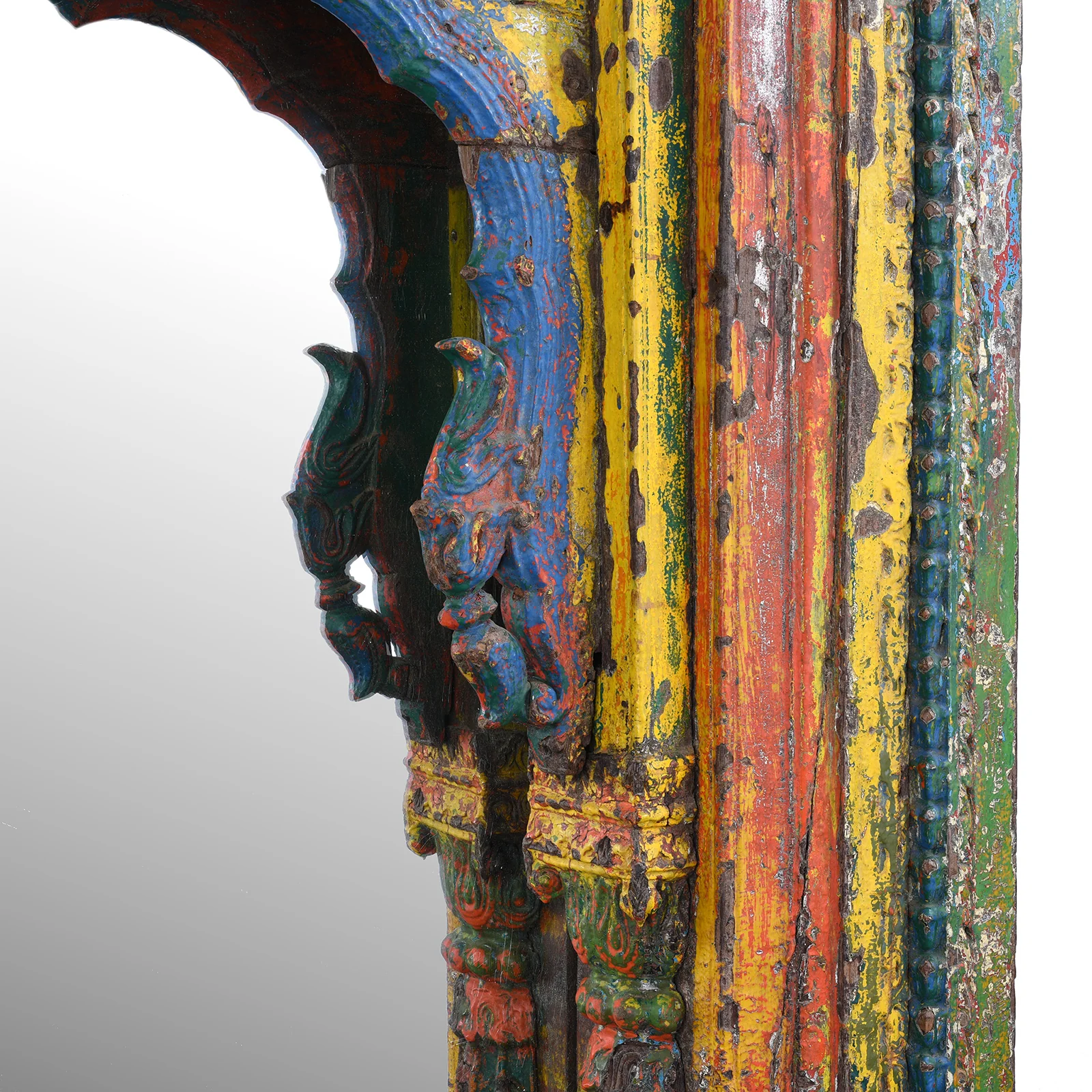 Painted Door Mirror From Andhra Pradesh - 19th Century - Image 8