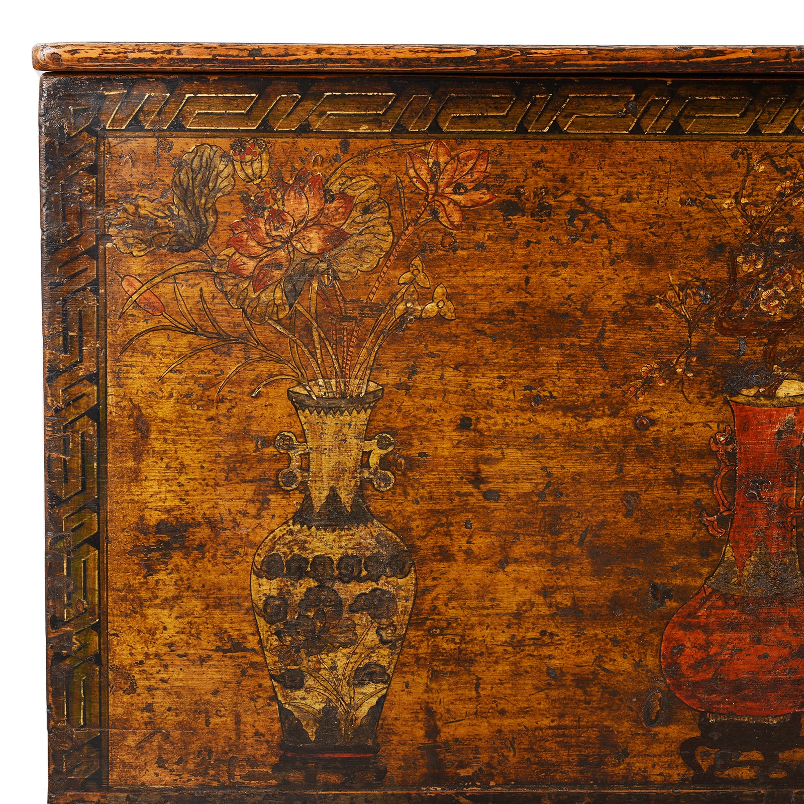 Painted Mongolian Chest On Stand - 19th Century - Image 3