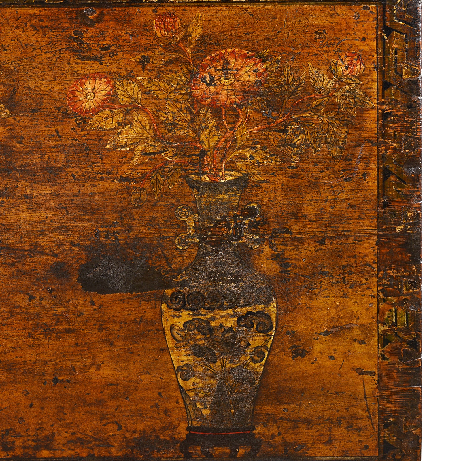 Painted Mongolian Chest On Stand - 19th Century - Image 5