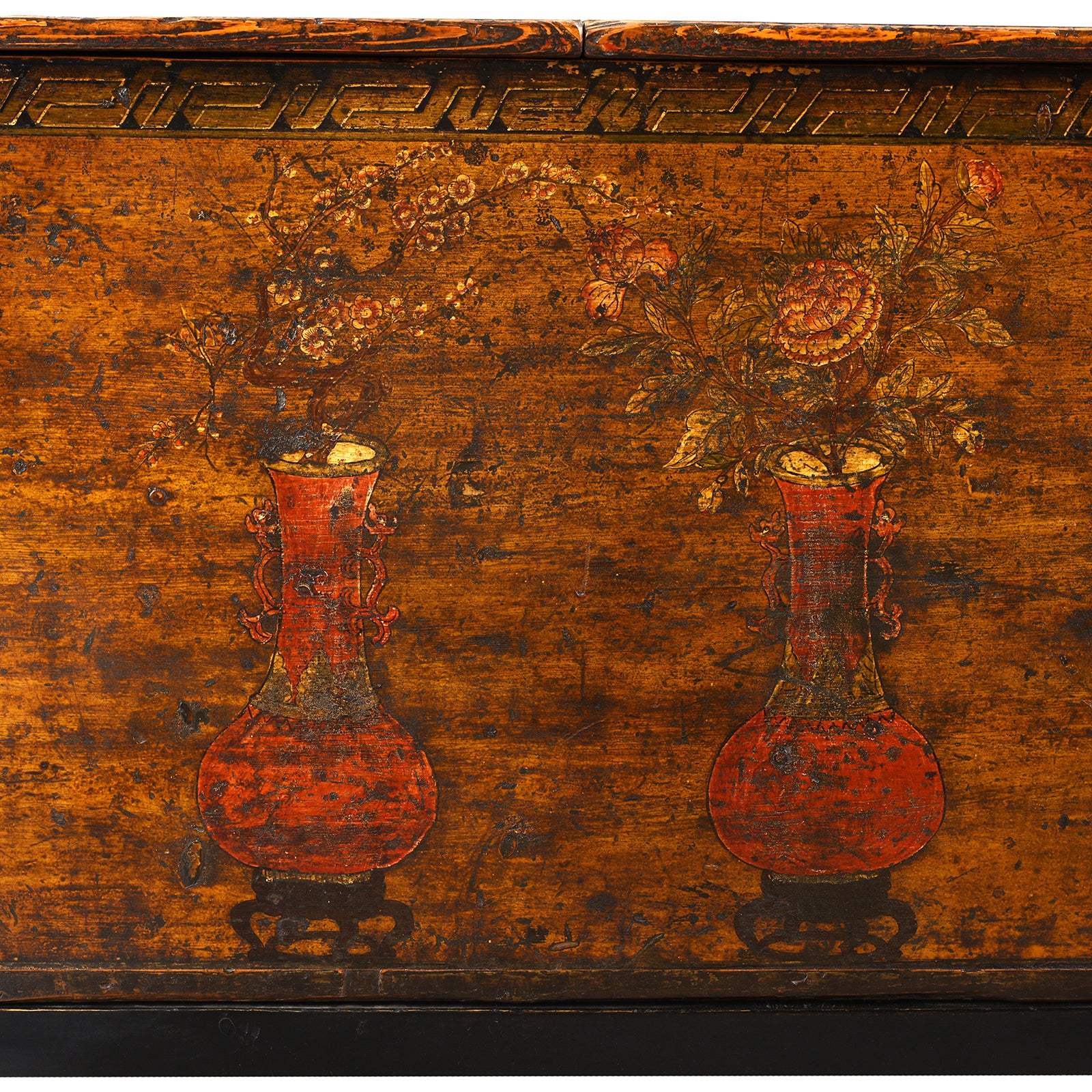 Painted Mongolian Chest On Stand - 19th Century - Image 6