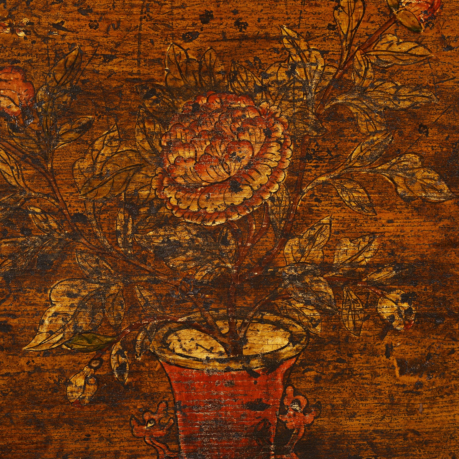 Painted Mongolian Chest On Stand - 19th Century - Image 7