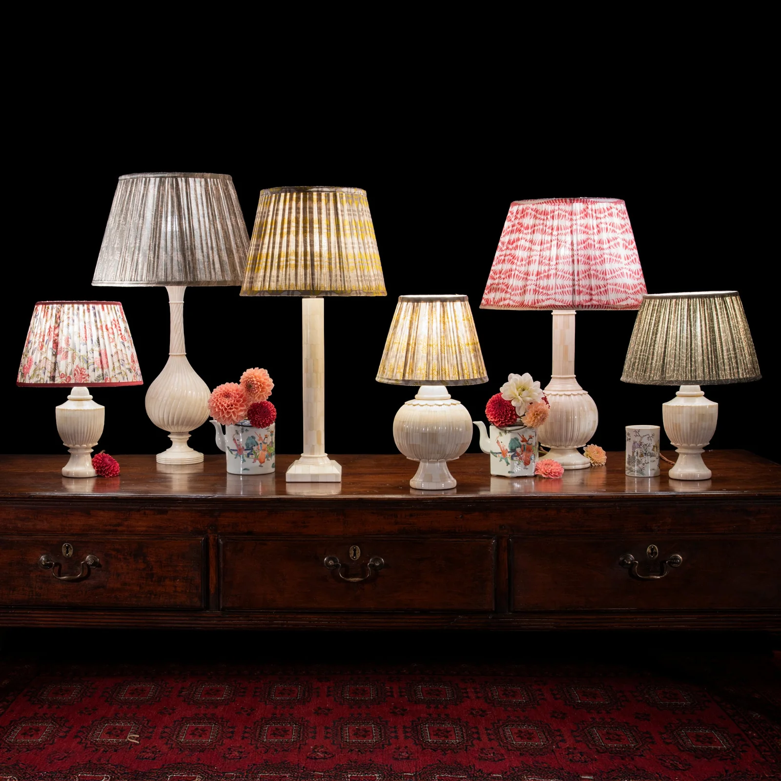 Regency Style Bone Inlay Table Lamp - Image 11