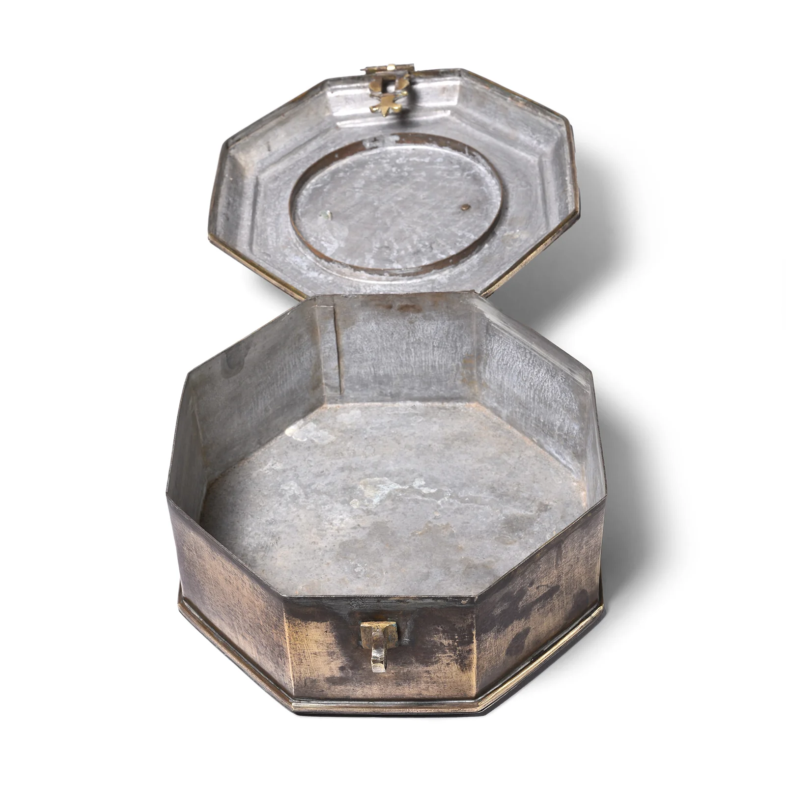 Indian Octagonal Brass Betel Nut Box - Circa 1920 - Image 2