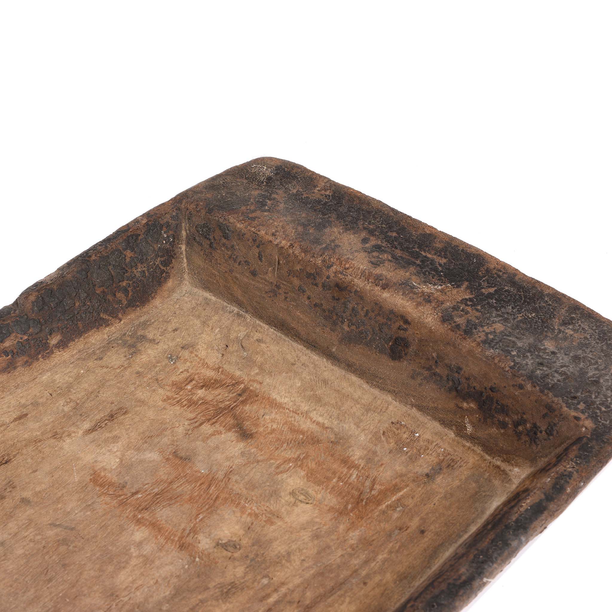 Old Carved Acacia Wood Tray From Rajasthan - 19thC - Image 4