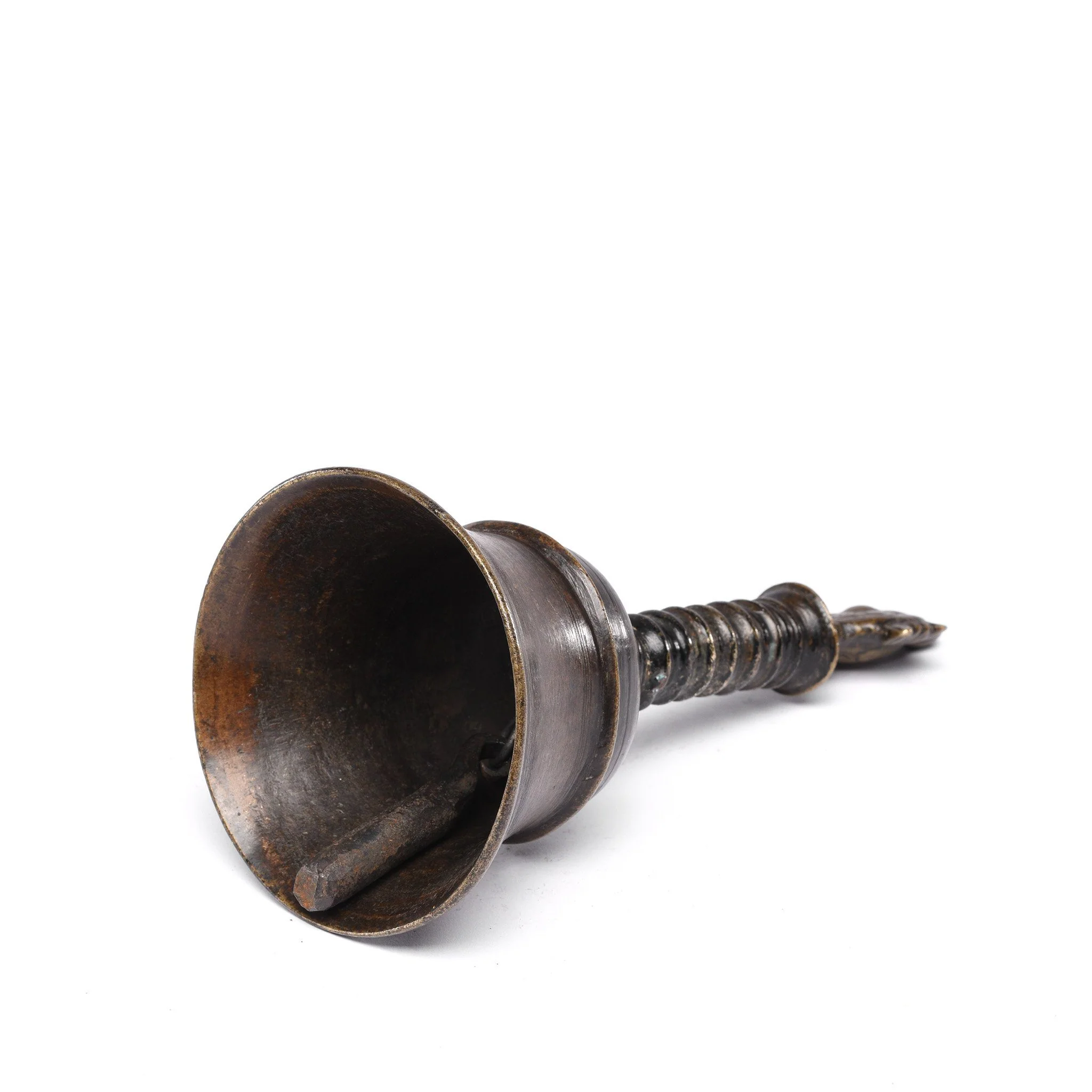 Old Brass Vishnu Puja Bell From North India - Late 19thC - Image 2