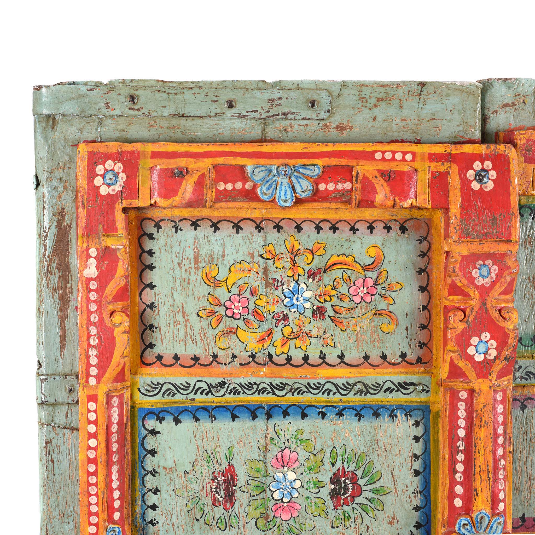 Old Indian Door With Later Painting - 19thC - Image 2