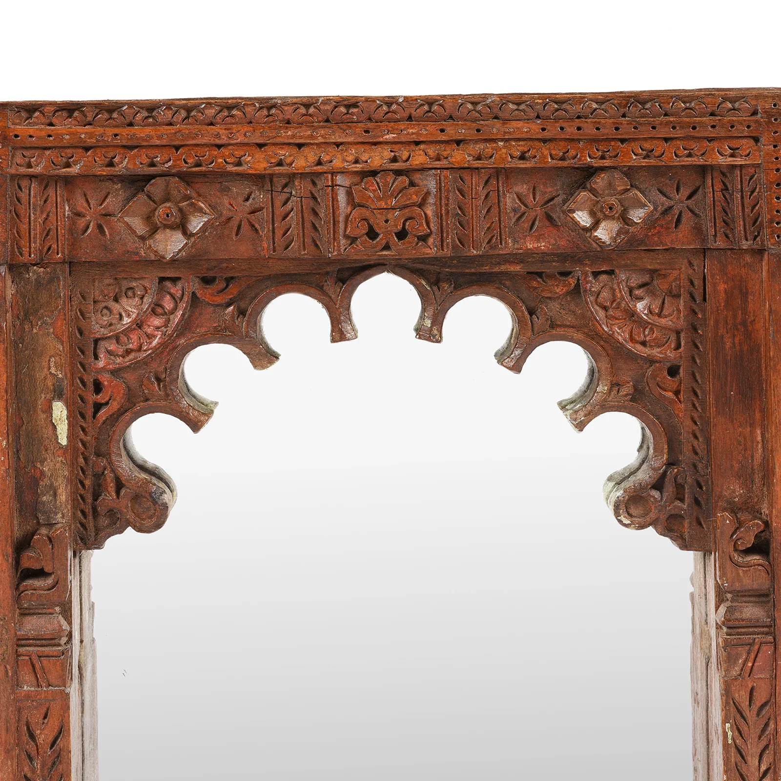 Old Indian Mirror From Banswara Tribal Area - 19th Century - Image 2