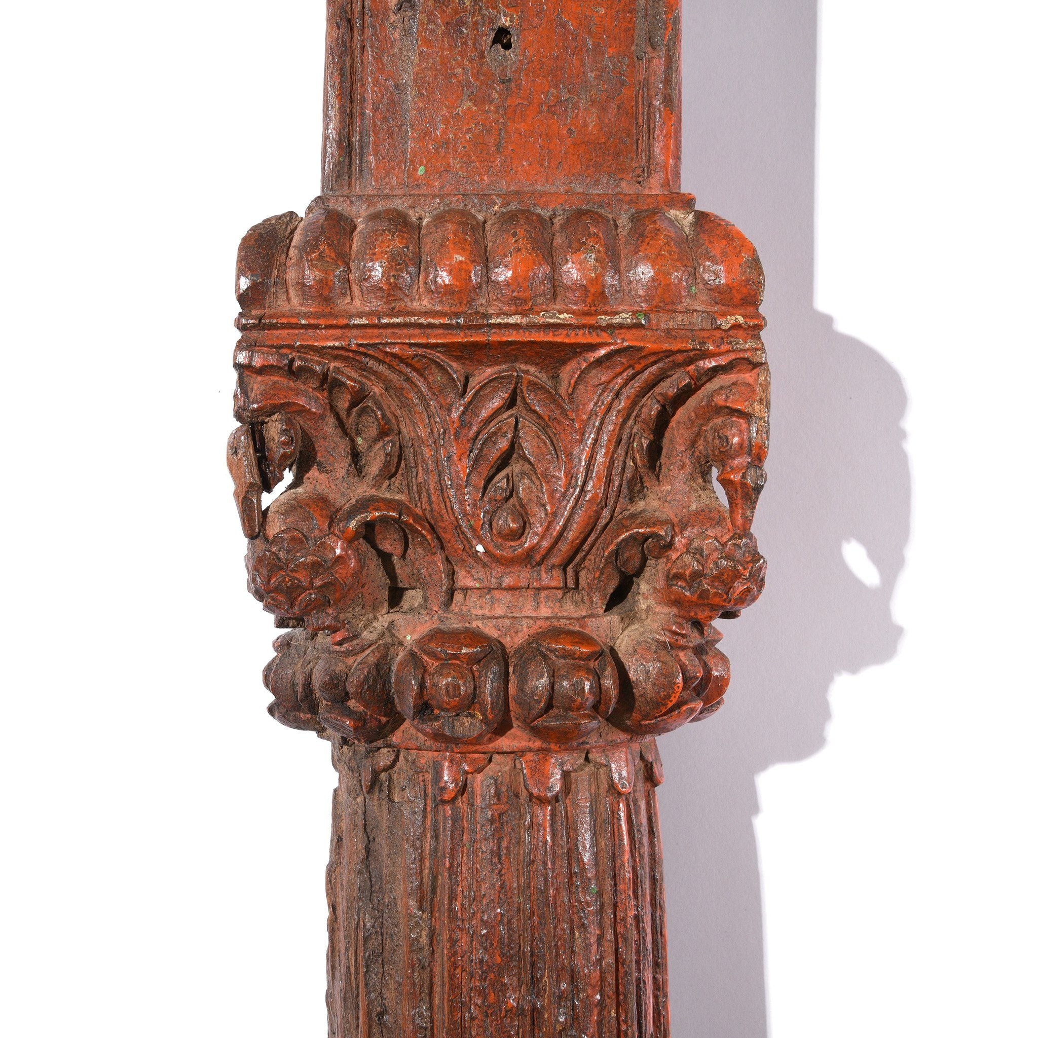 Old Carved Teakwood Double Arch from Maharashtra - 19thC - Image 3