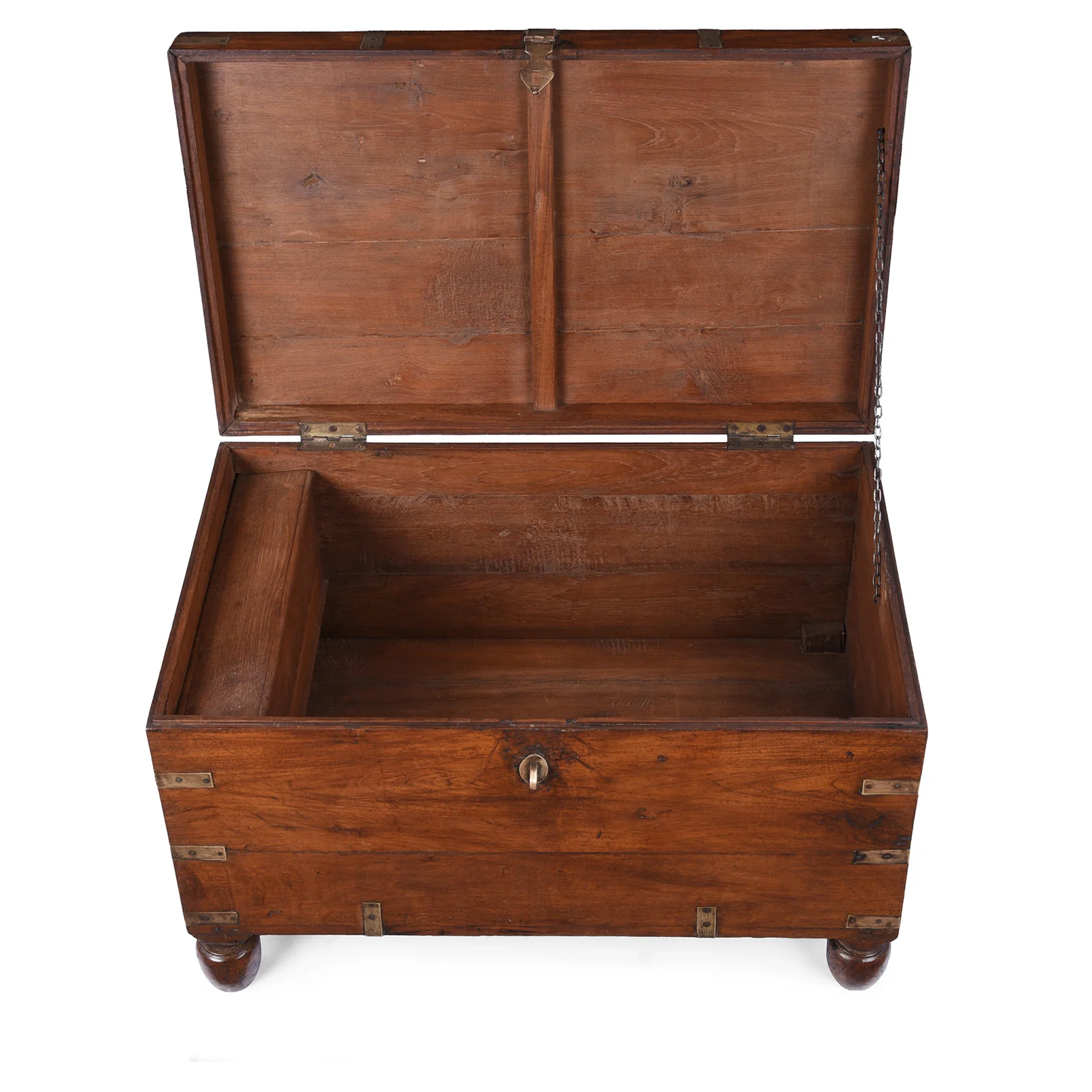 Brass Bound Teak Military Chest - 19th Century - Image 5