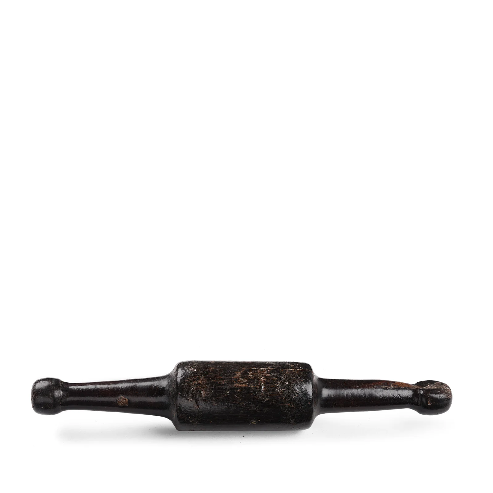 Old Indian Teak Rolling Pin From Rajasthan - Early 20th Century