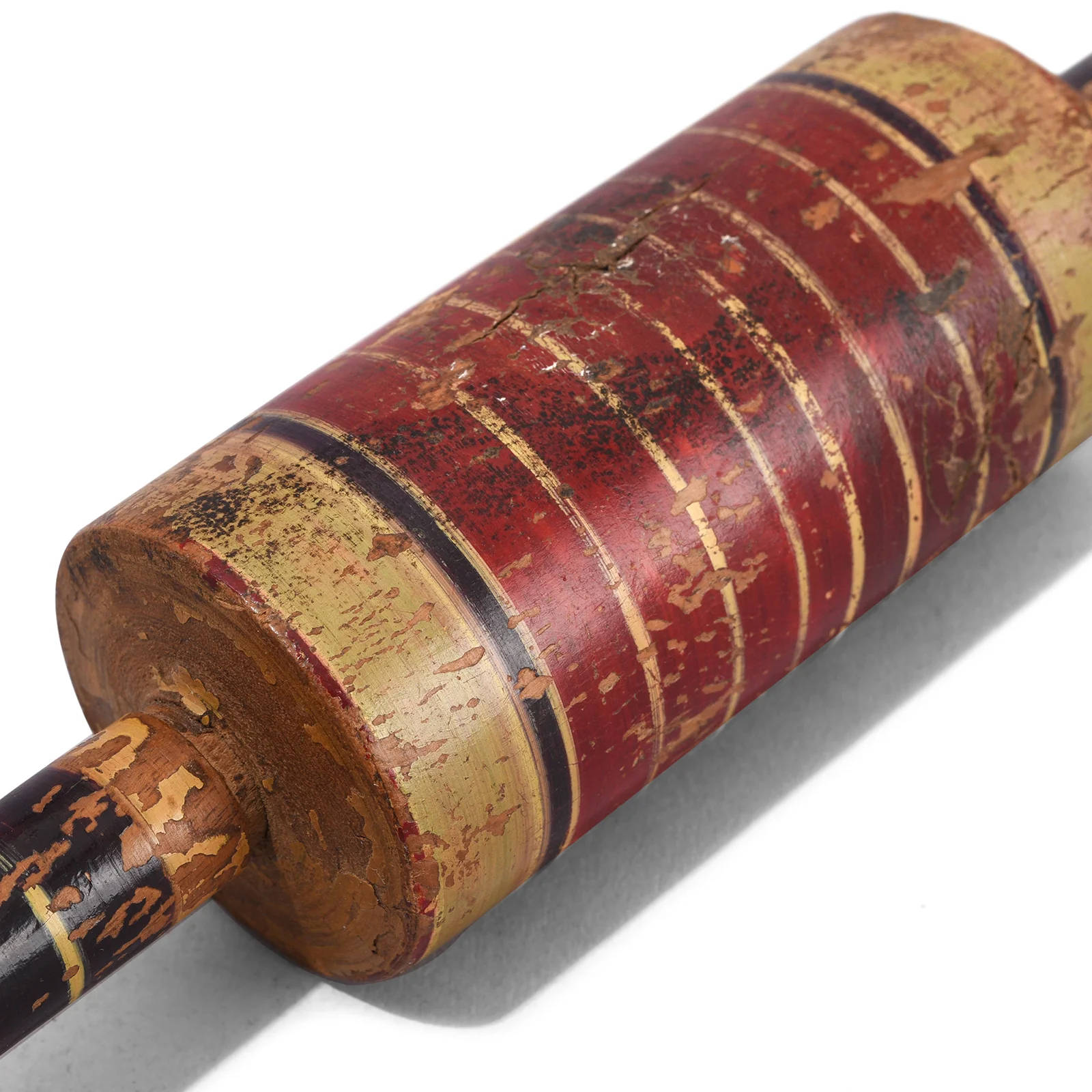 Old Indian Teak Rolling Pin From Rajasthan - Early 20th Century - Image 3