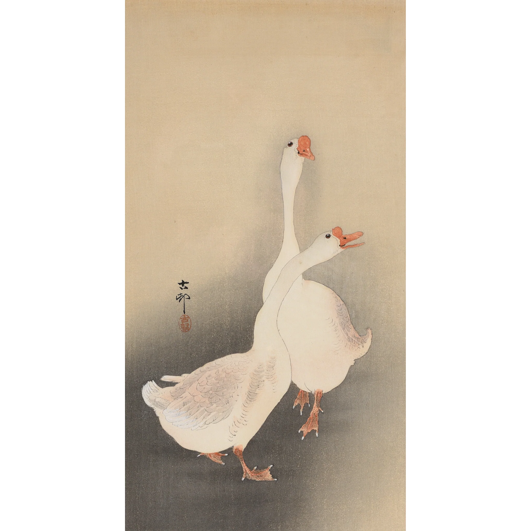 Geese Woodblock Print By Ohara Koson - Early 20th Century - Image 2