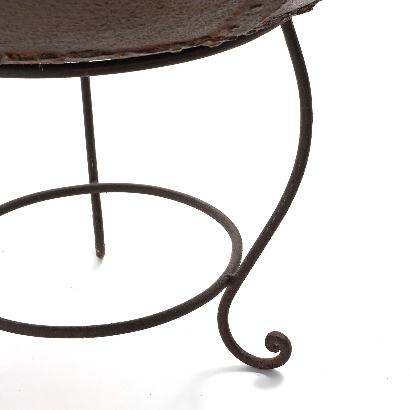 Old 1920's Kadai - Indian Fire Bowl On Stand From Rajasthan - 82cm - Image 7