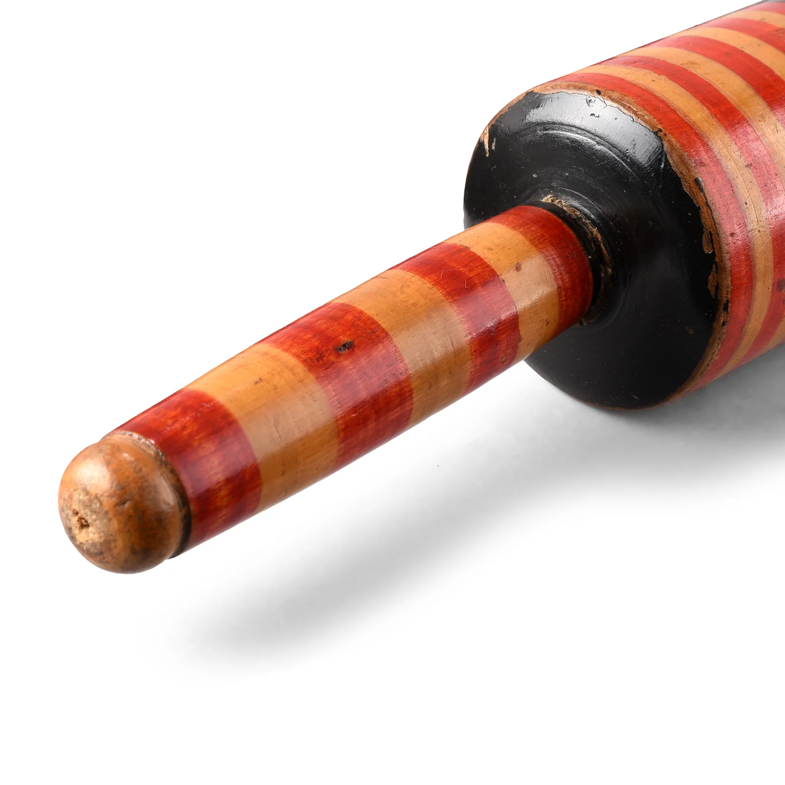 Old Indian Lacquer Rolling Pin - Ca 1920 - Image 3