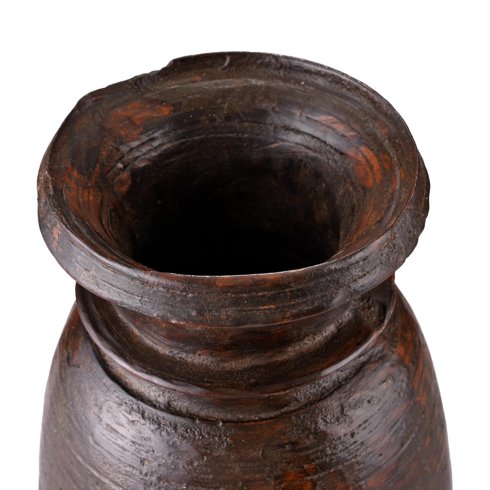 Old Neem Wood Milk Pot From Himachal - Ca 1920s - Image 2