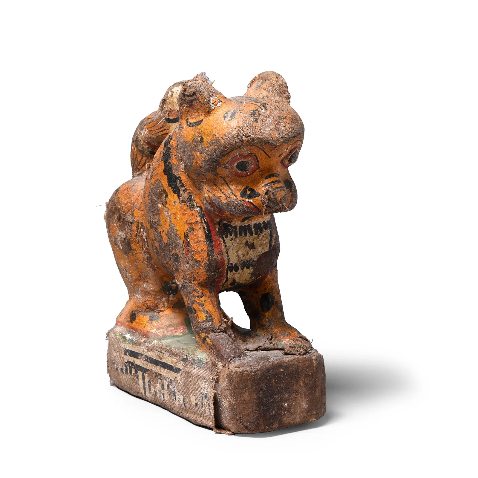 Old Painted Leopard From Orissa - Ca 1920